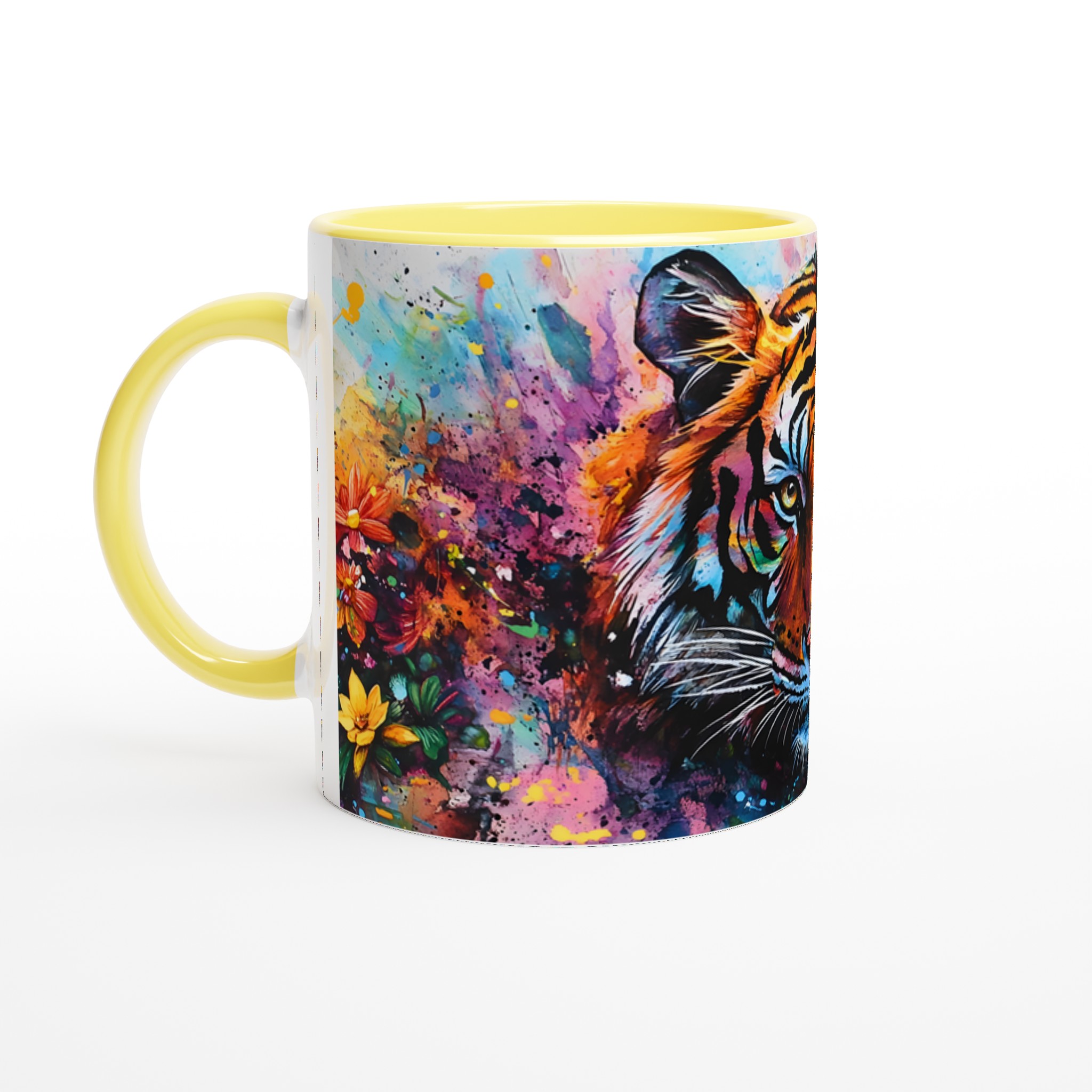 Färgsprakande Tiger Keramikmugg - 11oz Konstnärlig Kaffekopp för Djurälskare i Valfri Färg 3 3d1e0b34-563d-4928-83f7-f1f5e84a4b7a