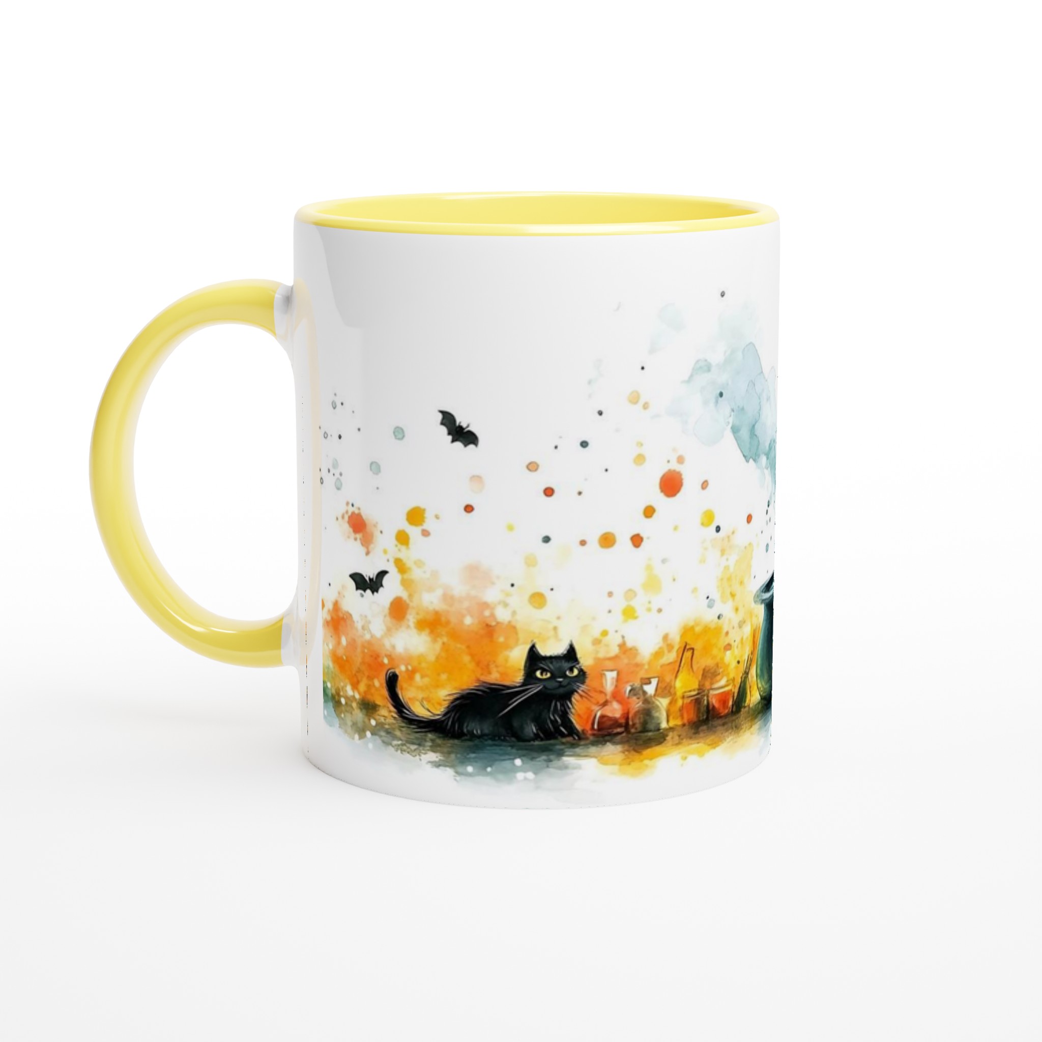 Förtrollande Häxa & Svart Katt Keramikmugg - 11oz Magisk Akvarell-Design i Flera Färger 3 3d7cbdc7-7786-4fae-a450-dddd67a7a6b1