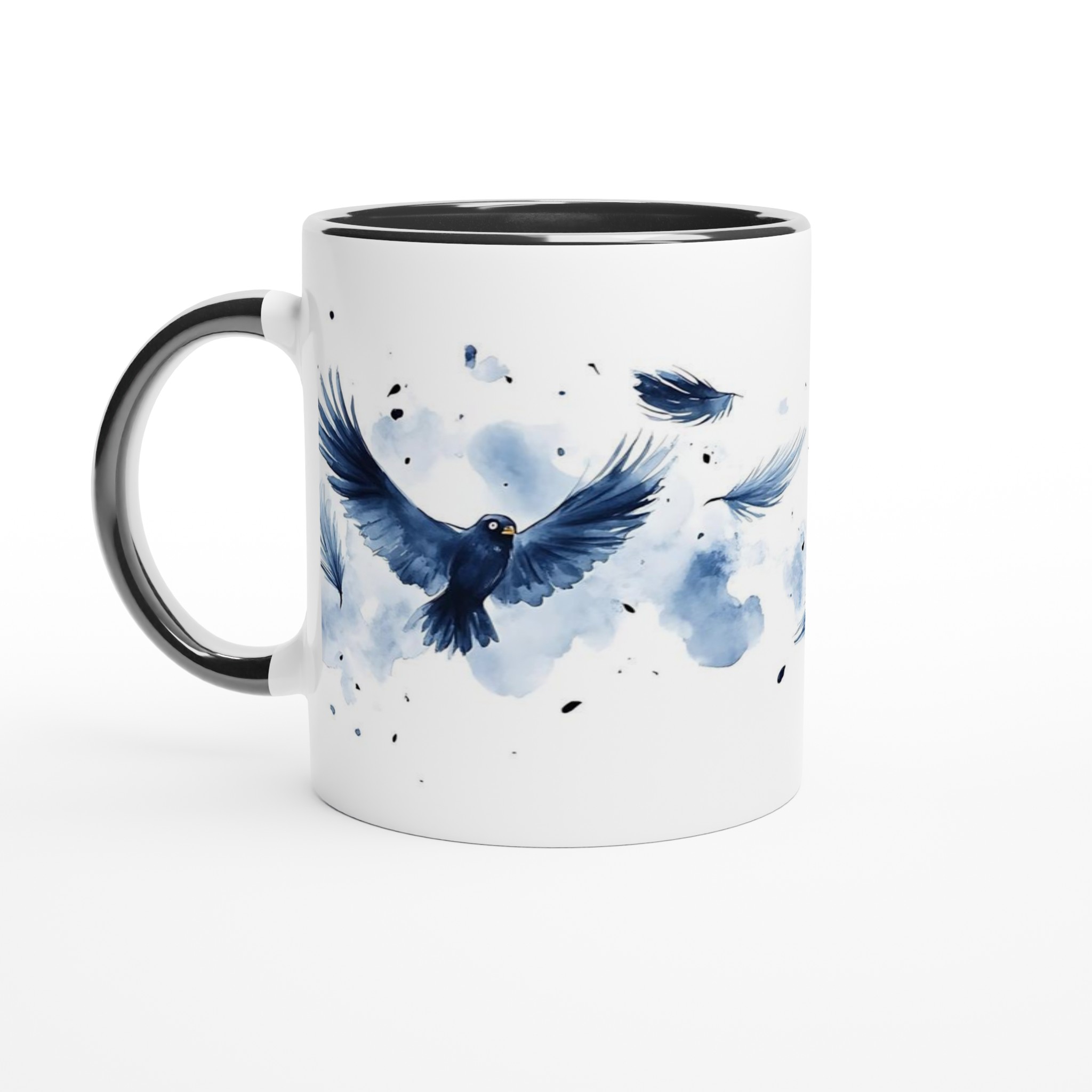 Svarta Fåglar i Akvarell: 11oz Keramisk Mugg – Drömfull Design för Din Kaffestund 4 3dd465d7-5661-4188-872c-618140141c27