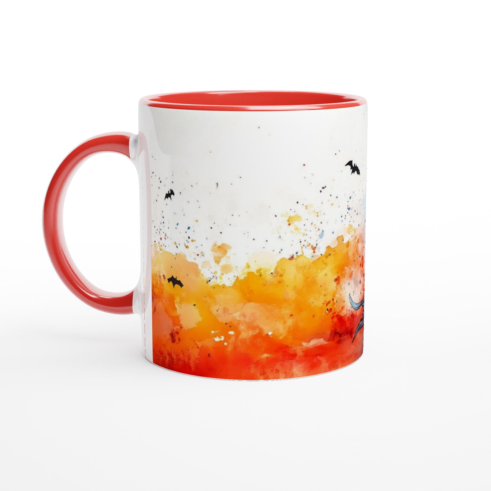 Förtrollande Halloween Själjungfru Mugg – Akvarell Magisk Pumpa & Fladdermöss – 11oz Keramisk Mugg i Valfri Färg 5 3de5b804-c8ce-4188-a092-f49a5d4a7816