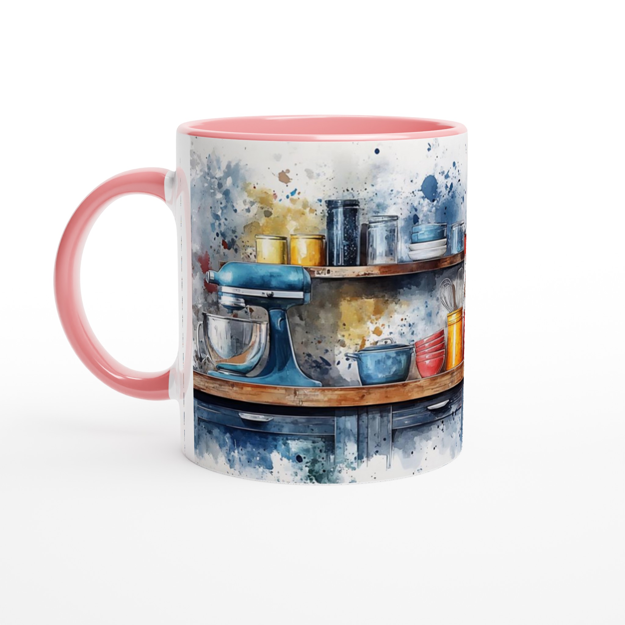 Konstnärlig Köksdetalj 11oz Keramisk Mugg – Färgglad Akvarellinspiration för Din Kaffestund 6 3e070b08-b0fe-4200-b4e9-72b993f849fb