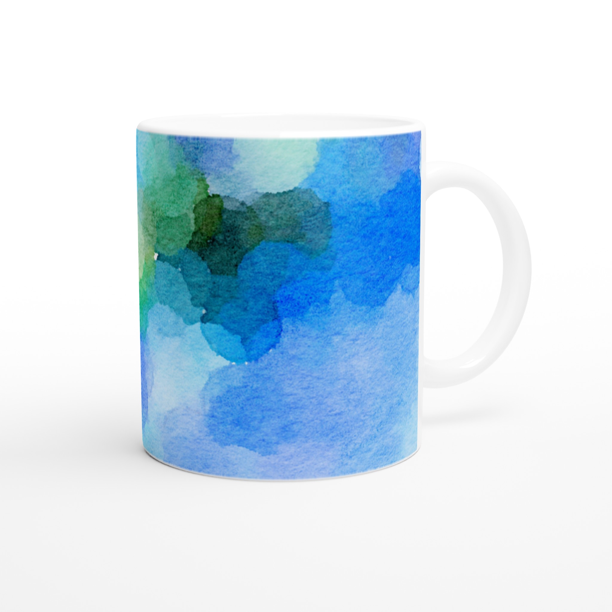 Vit 11oz keramisk mugg med akvarellinspirerad design i flera färgstarka nyanser 9 3e0c8d25-6ce8-4efa-93a7-84427f1651c6