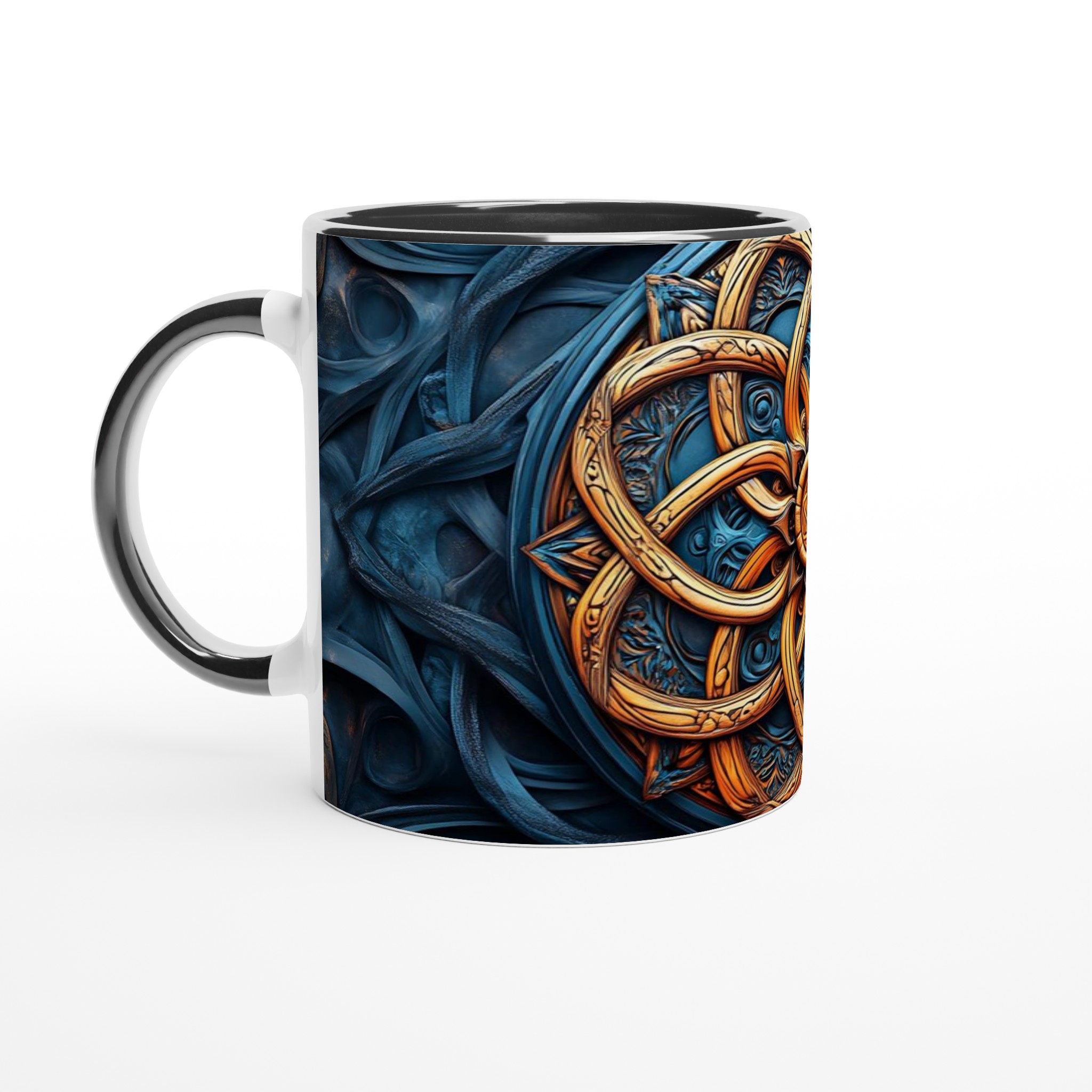 Keltisk Knut Mandala 11oz Keramisk Mugg – Konstnärlig Design i Ditt Val av Färg 4 3e0face6-d61a-4c89-bc3e-8e07e6093360