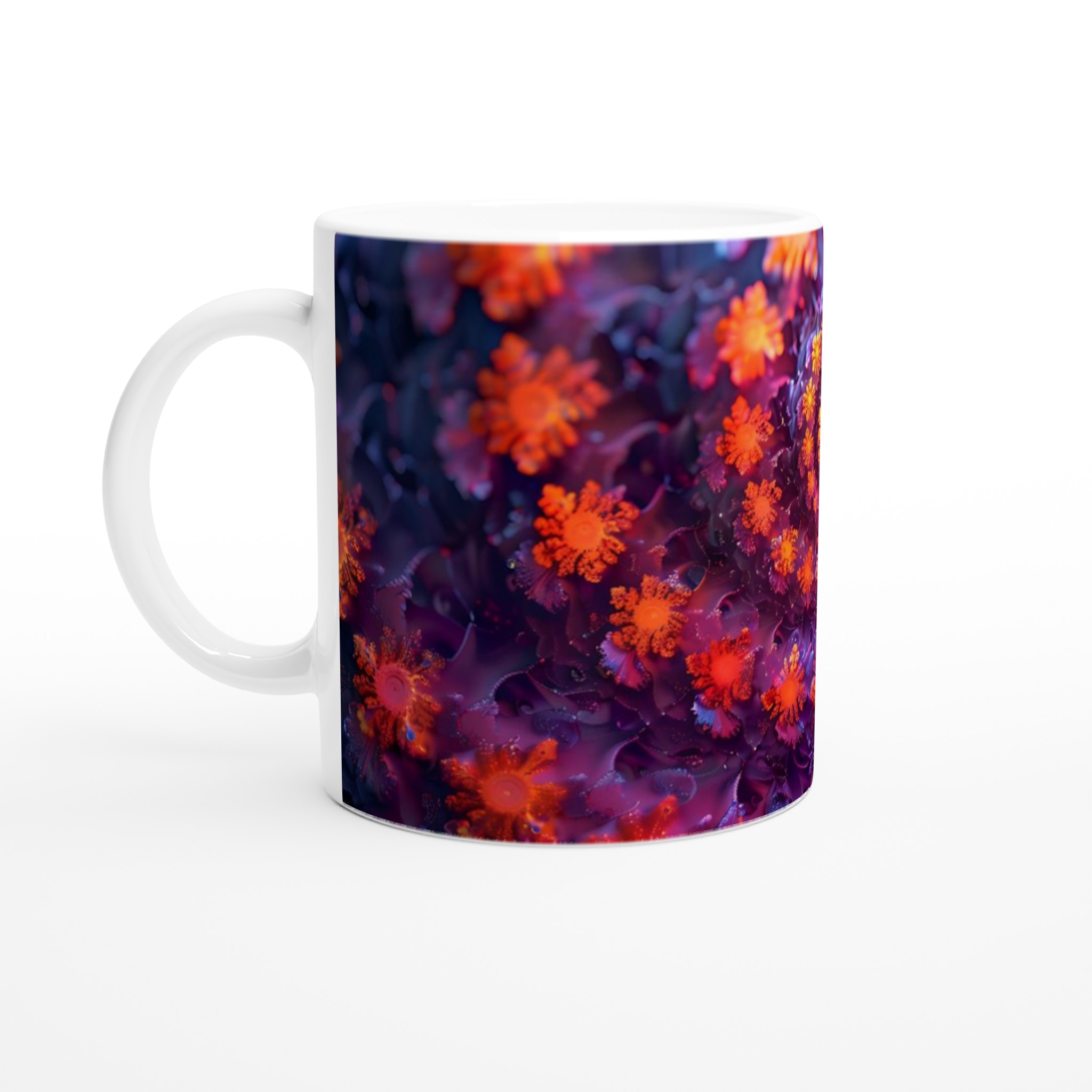 Abstrakt Spiralblomma Mugg - 11oz Keramisk Kaffemugg med Konstfull Design & Flera Färgalternativ 1 3e14268e-75b1-4578-baf7-ac83e1c68314
