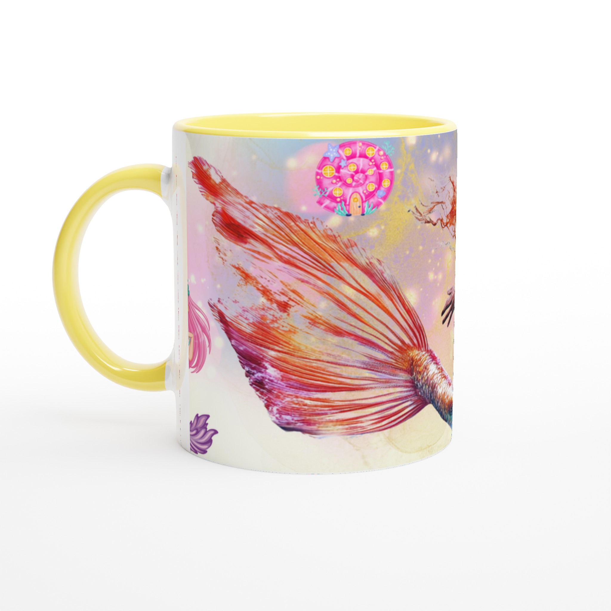 Vacker Keramikmugg med Sagolik Sjöjungfrustil i Flera Levande Färger – 11oz 3 3e23e127-0dae-4833-ad3a-6eb7429214a1
