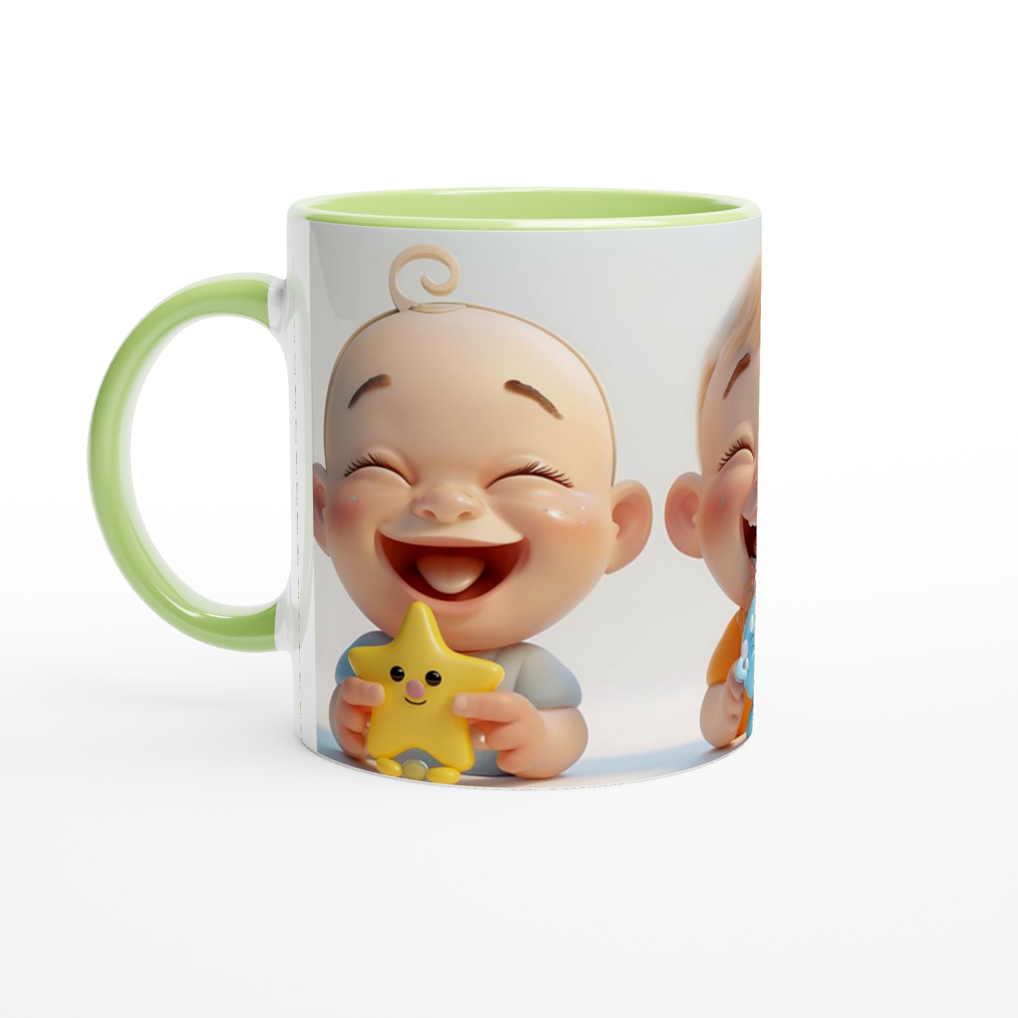 Vit 11oz keramisk mugg med glada barnmotiv – välj mellan sju lekfulla färger 7 3e4eb242-113b-4869-bc42-b4d93c07c681