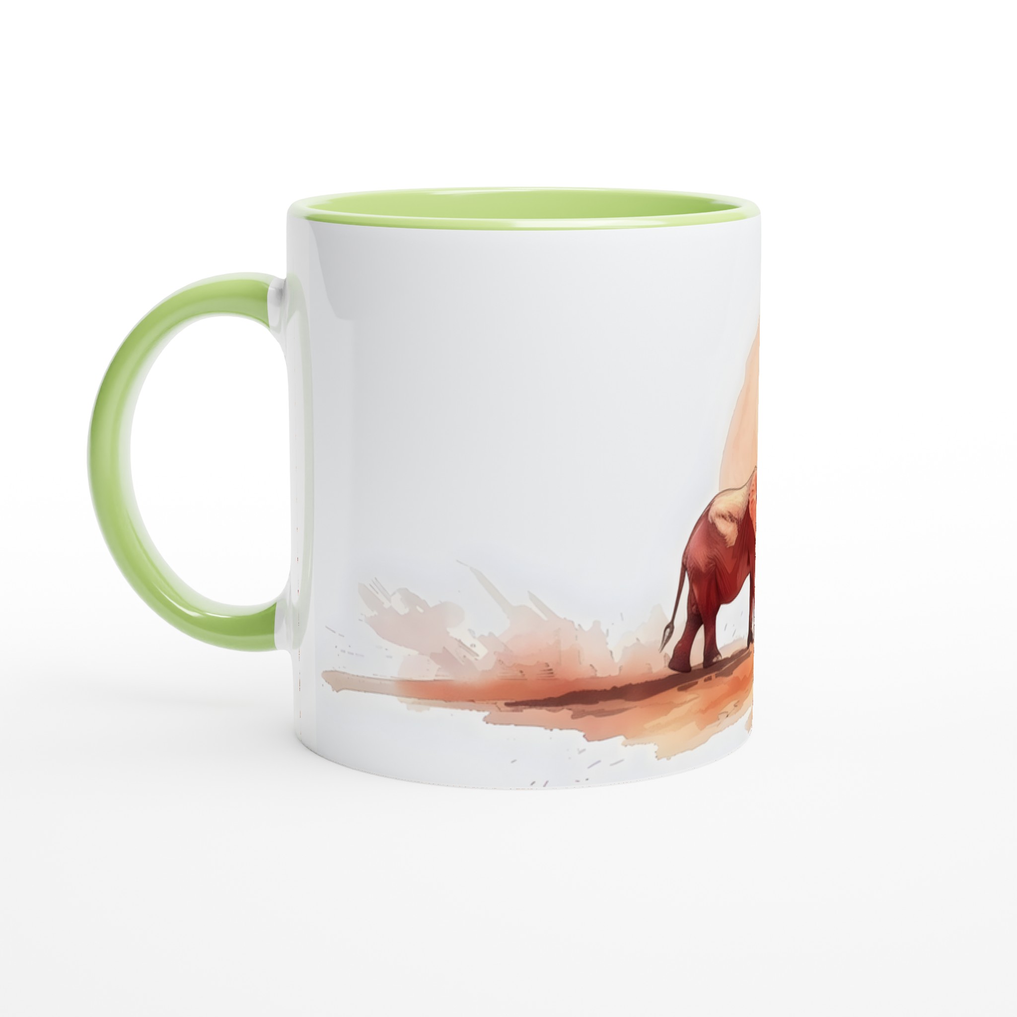 Majestätisk Elefant Mugg – 11oz Keramikmugg i Solnedgångens Färger 7 3e70f132-2626-4fbf-9859-c1495d77b0fa