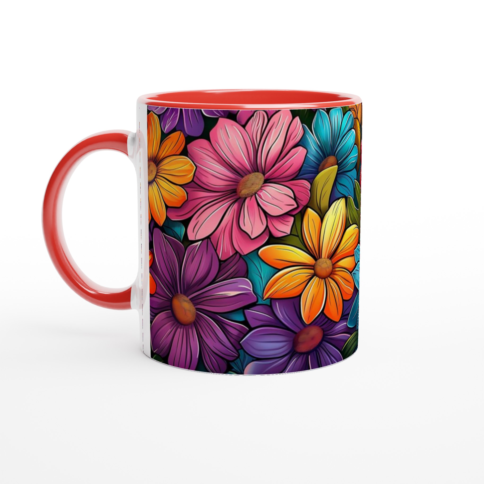 Färgsprakande Blomstermugg – 11oz Keramikmugg i ditt val av 7 nyanser för en personlig touch 5 3e886703-e36f-47a1-af5a-095f52c3dd83