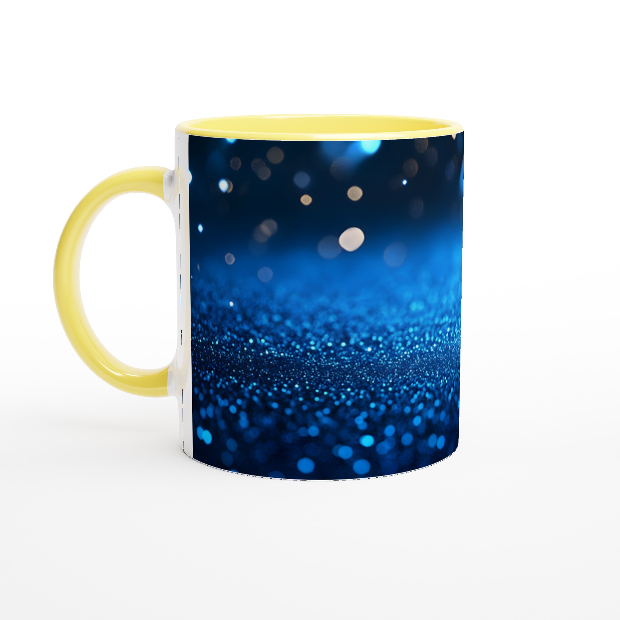 Stjärnklar Natt 11oz Keramikmugg - Blå Glittereffekt & Valfri Färg 3 3e9dca23-b76a-445d-ac81-a0df1457f434