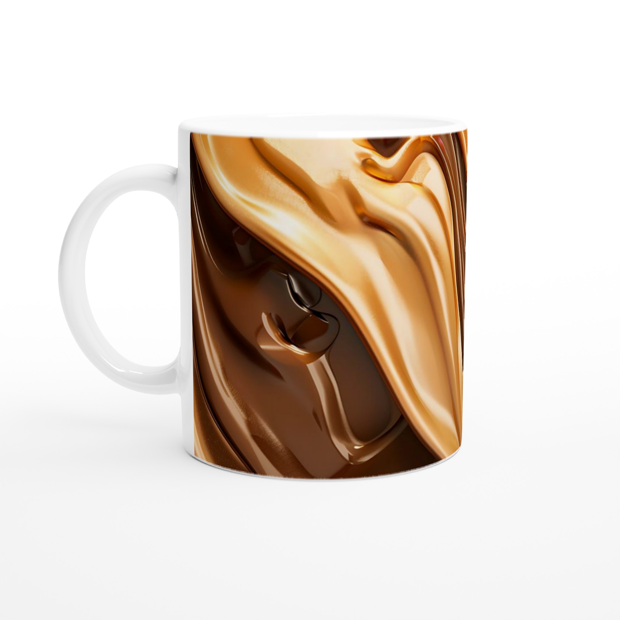 Lyxig Latte Love 11oz Keramikmugg – Glänsande Choklad- och Karamelltoner för Din Favoritdryck 1 3ee1aac8-5586-4a33-9cc9-5c6964eeba37