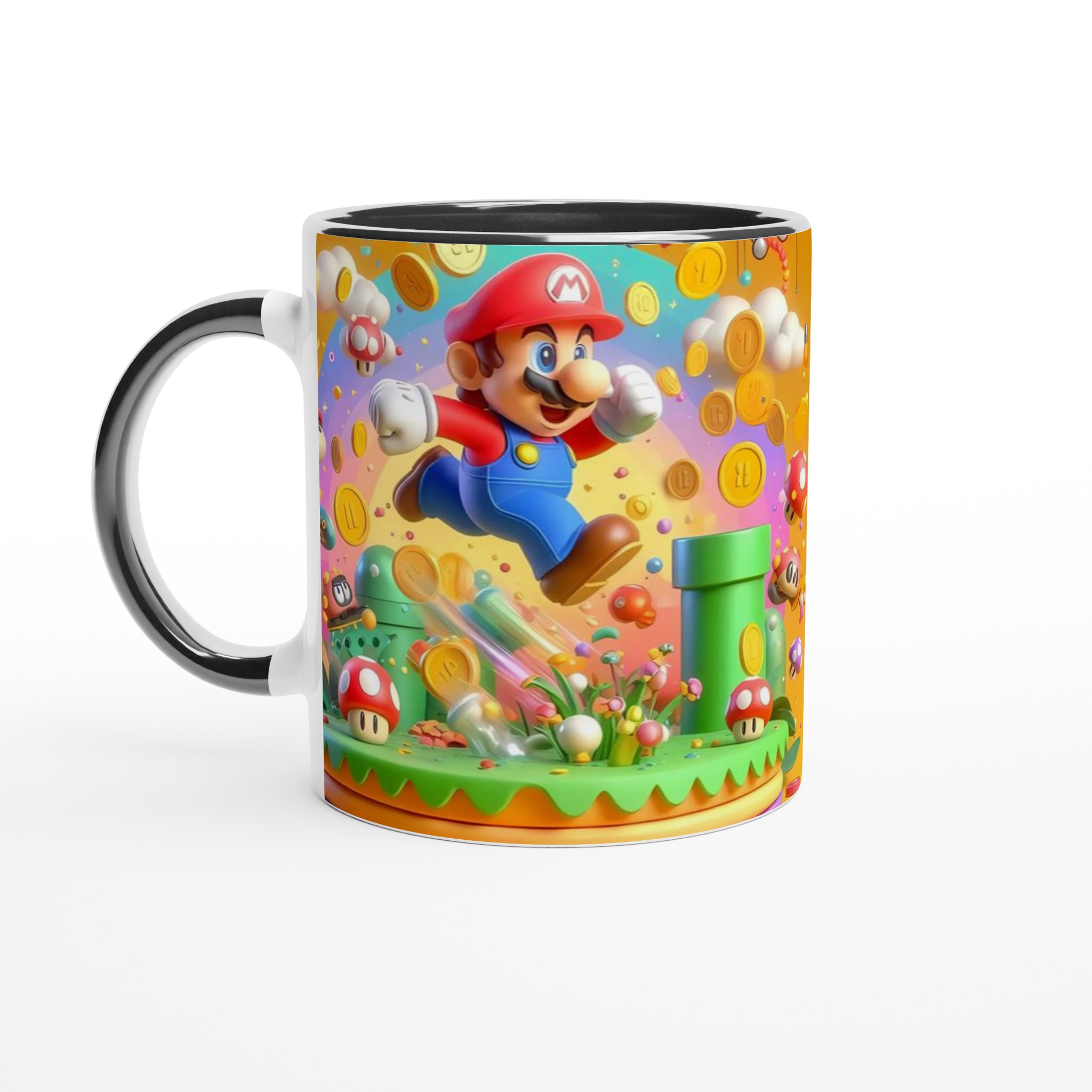 Vit 11oz keramisk mugg med färgstark spelscen – välj din favoritfärg för en unik touch 4 3f0d70db-37f1-414f-8363-e70f712b68f0