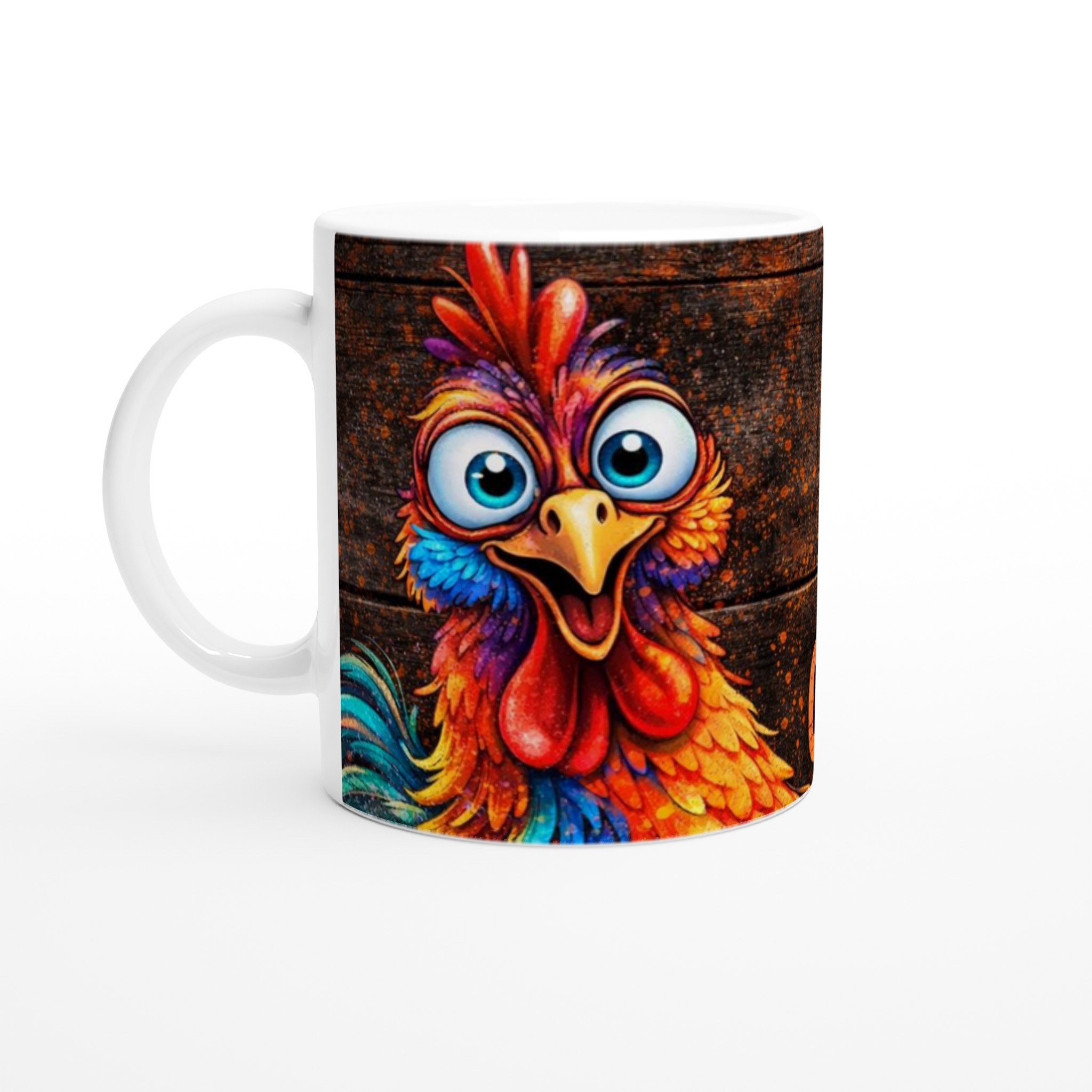 Vit 11oz keramisk mugg med färgstarkt 'Not Today Clucker'-motiv i din favoritfärg 1 3f0f9149-2982-43e5-94aa-e31568c1dc2b