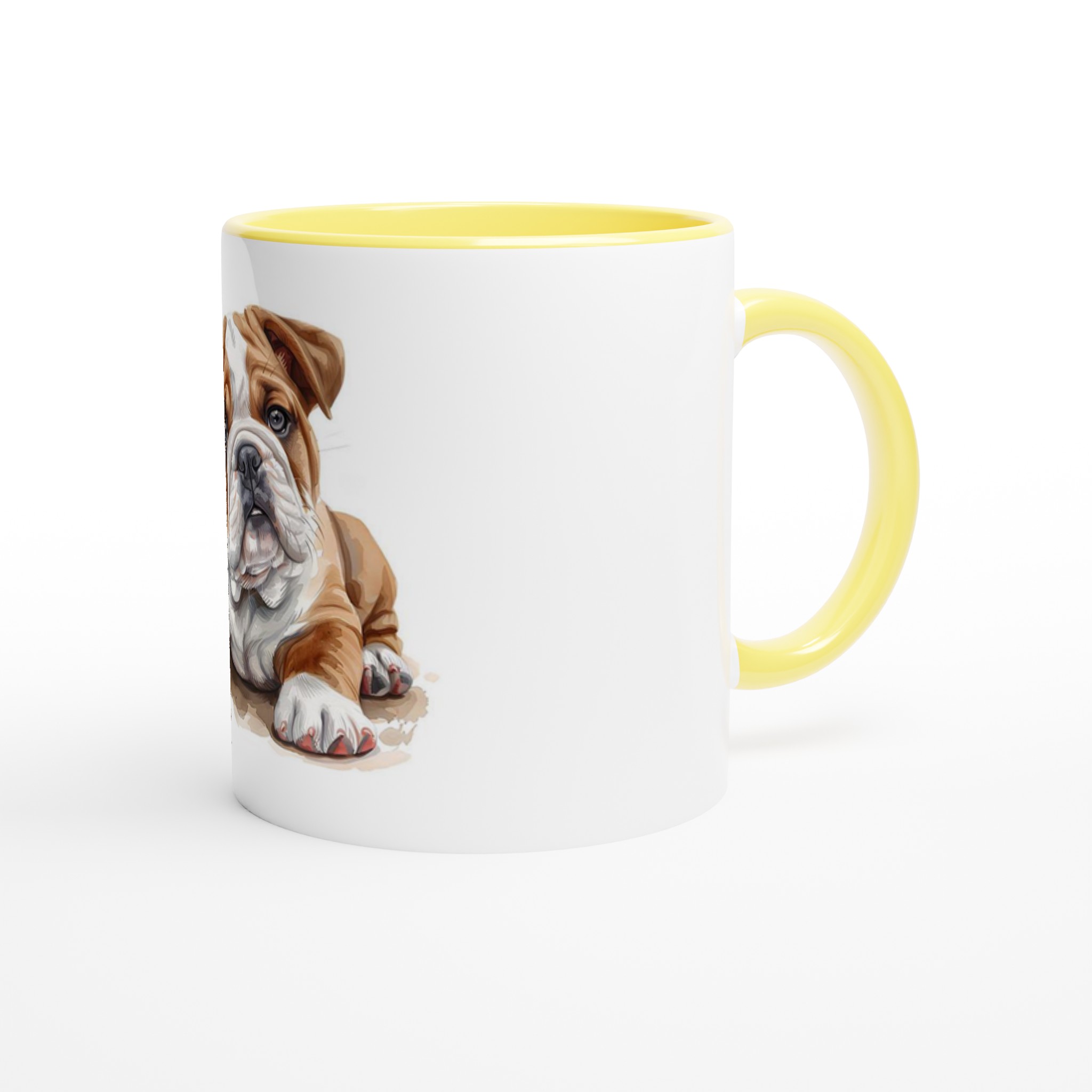 Kärleksfull Bulldog Valp Akvarell Mugg - 11oz Keramisk Kaffekopp i ditt val av sex levande färger 8 3f42c2c7-2bb4-4da5-b309-6d57efa297f7