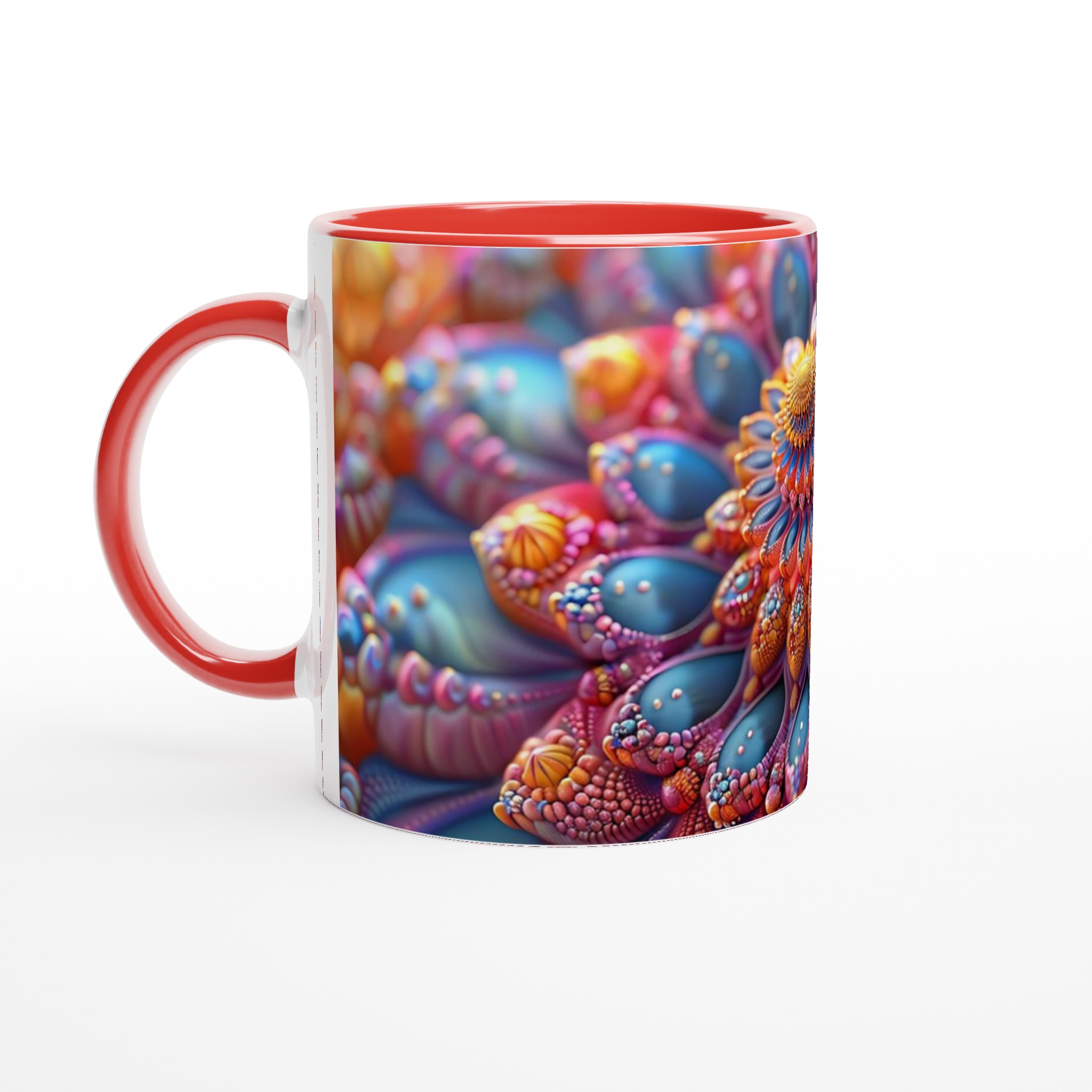 Abstrakt Fraktal Konst Mugg – 11 oz Keramikmugg i Levande Färger för Att Lyft Ditt Kaffestund 5 3f860f9c-d2aa-4635-932e-2b4e8826d3af