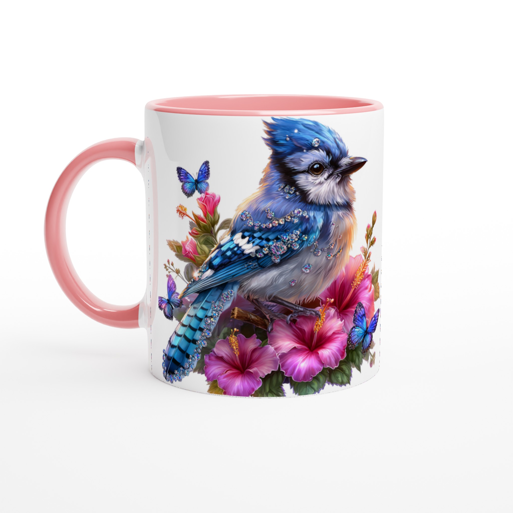 Glittrande Blåskrika & Hibiskus Keramikmugg – Välj bland 7 Livfulla Färger! 6 3ff4352d-85e5-4bc6-878a-2efe84a7a3fe