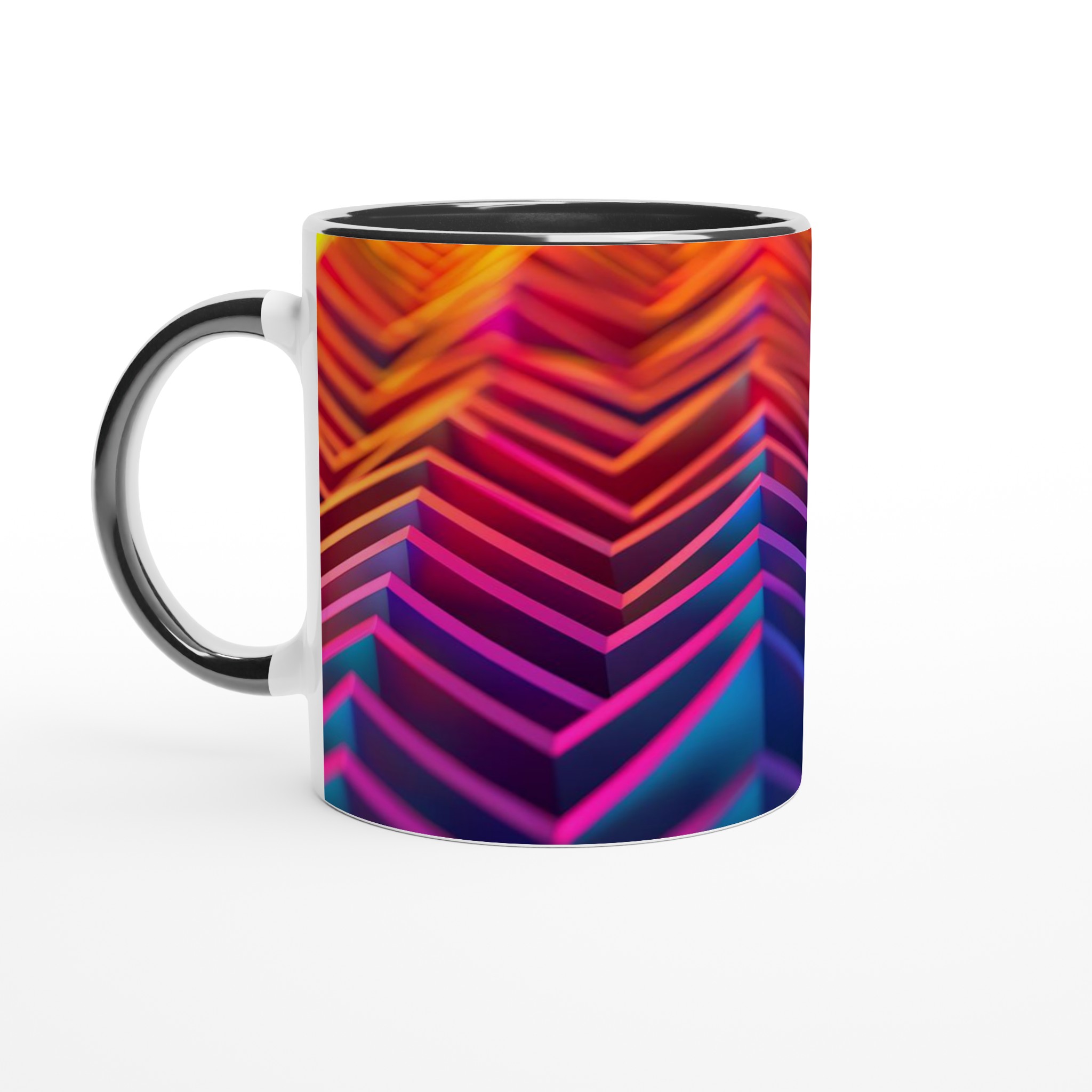 Neon Våg Keramisk Mugg – 11oz Kaffemugg i Ditt Val av Färg 4 40063063-e297-44c4-8850-6c1b9a6280d3