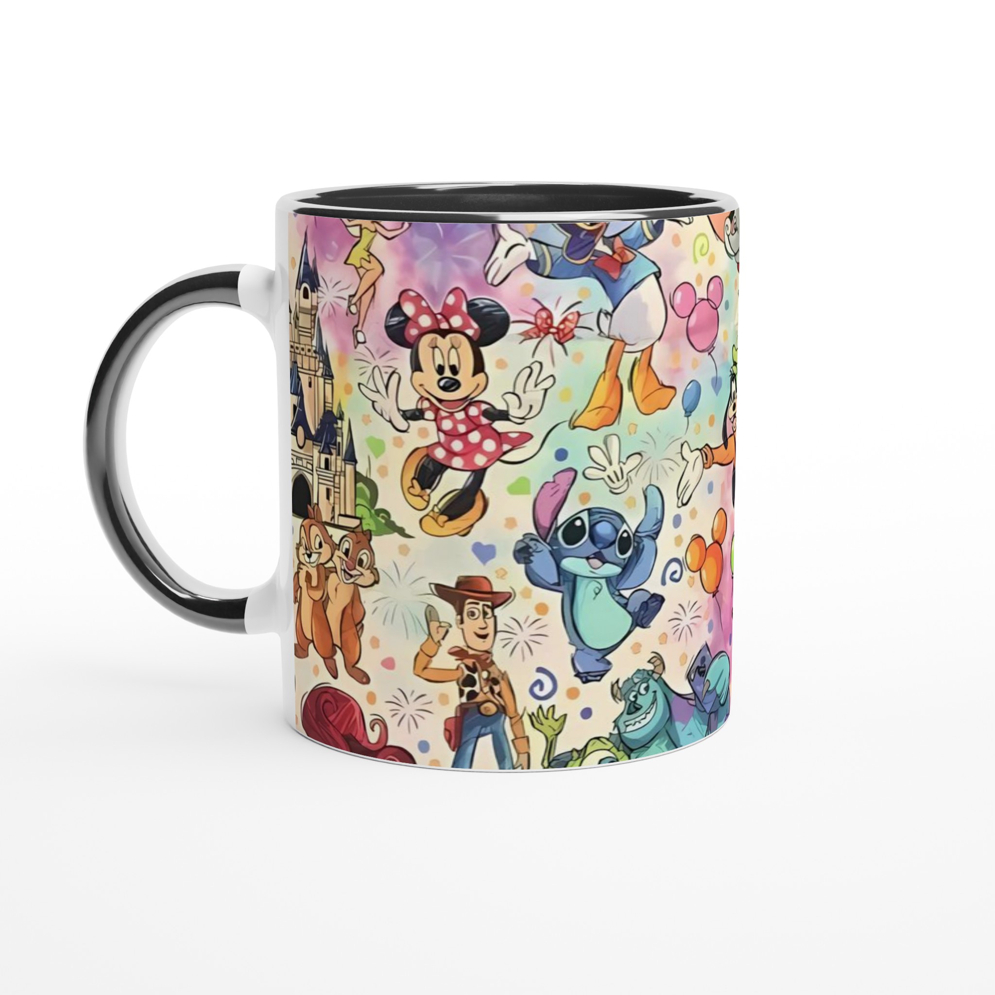 Vit 11oz keramisk mugg med lekfulla Disney-ikoner i livfulla färger 4 4017703f-d298-4905-b447-3e37c5393439