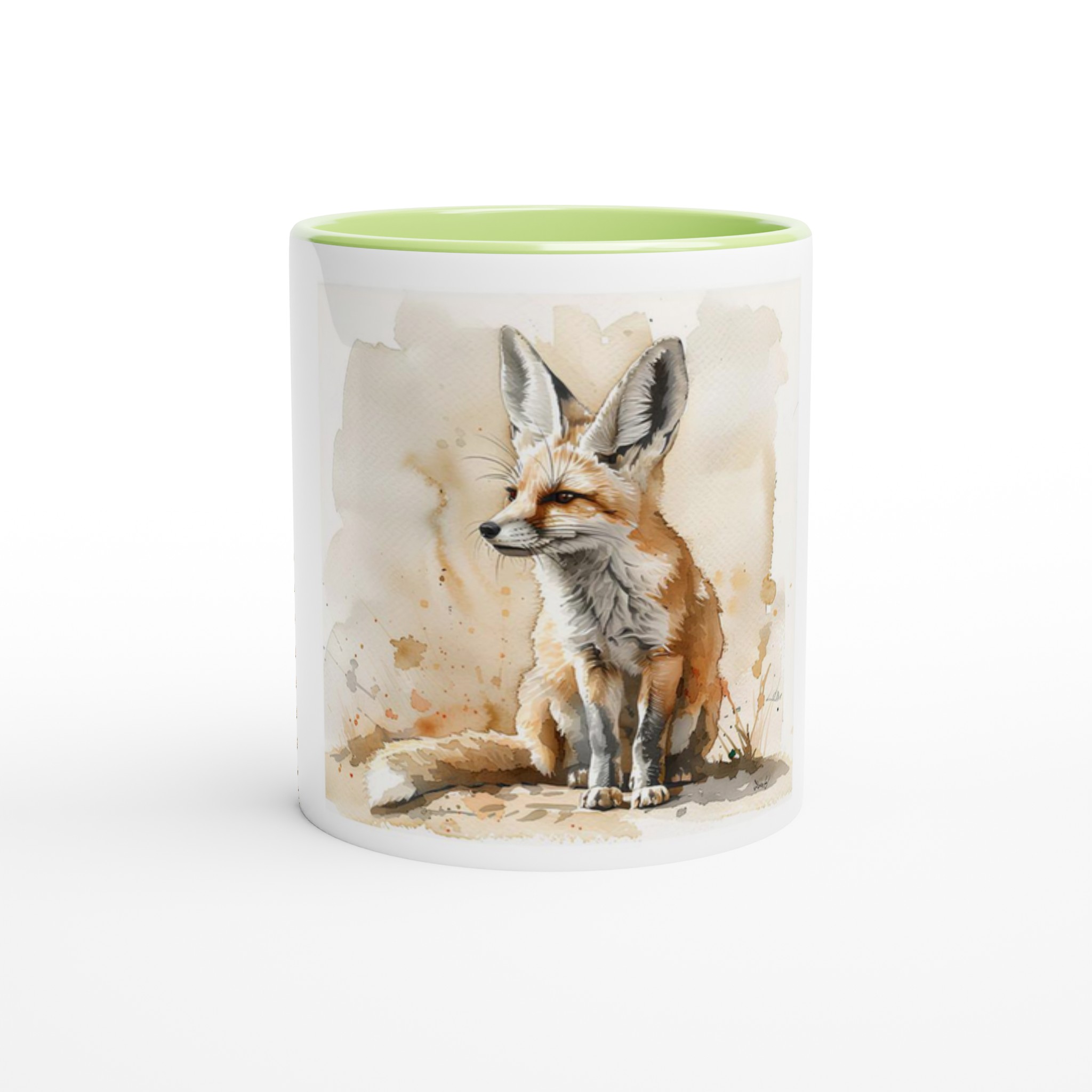 Fennec Fox Akvarellmugg – En Skär Vän för Dina Varje Klunk, i ditt Val av Sex Levande Färger 4 405119a0-b61c-44d1-a522-b9dd307e1777