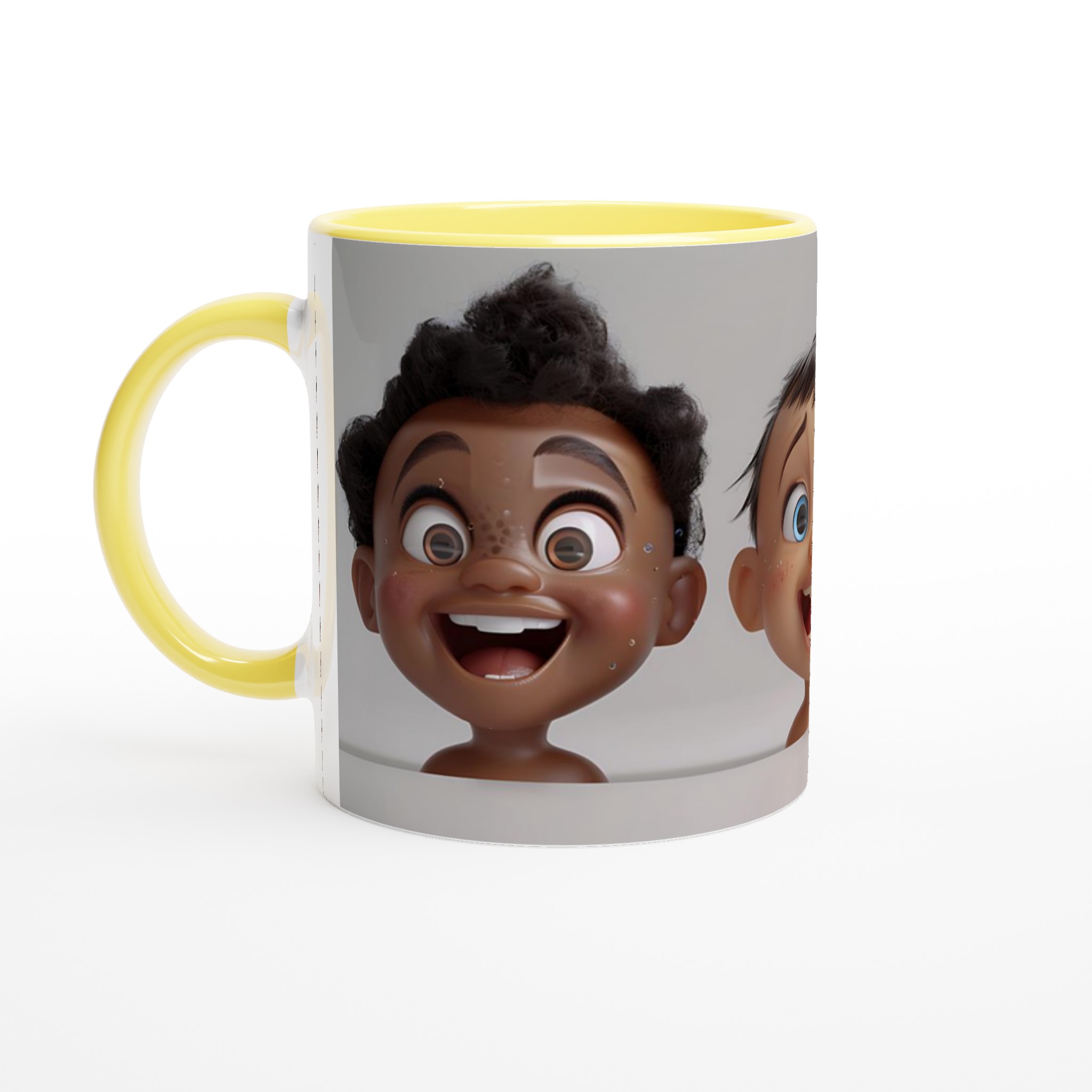 Glada Barn Ansikten 11oz Keramisk Mugg – Lys Upp Din Dag med Roliga Motiv & Färgglada Val! 3 40564d34-5fc5-4e85-9536-575fb6413cc7