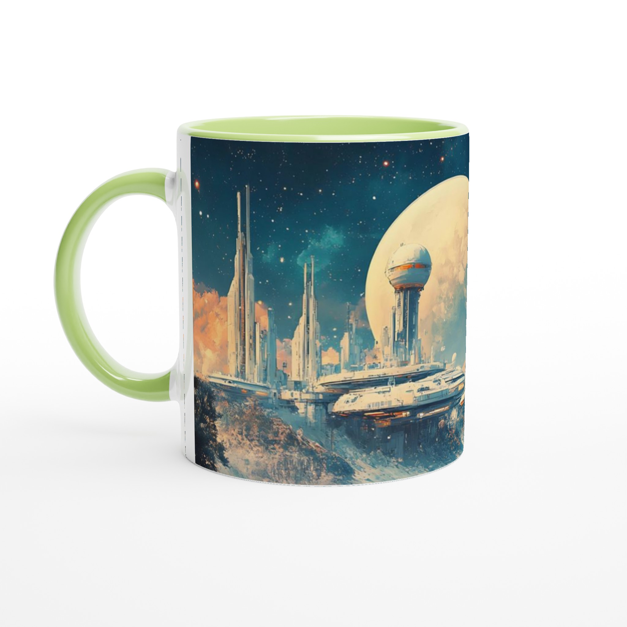 Futuristisk Galax Mugg – Sci-fi Landskap & Stjärnhimmel, 11oz Keramisk Kaffekopp i Flera Färger 7 409eb032-001c-4efb-9af2-b81847323b72