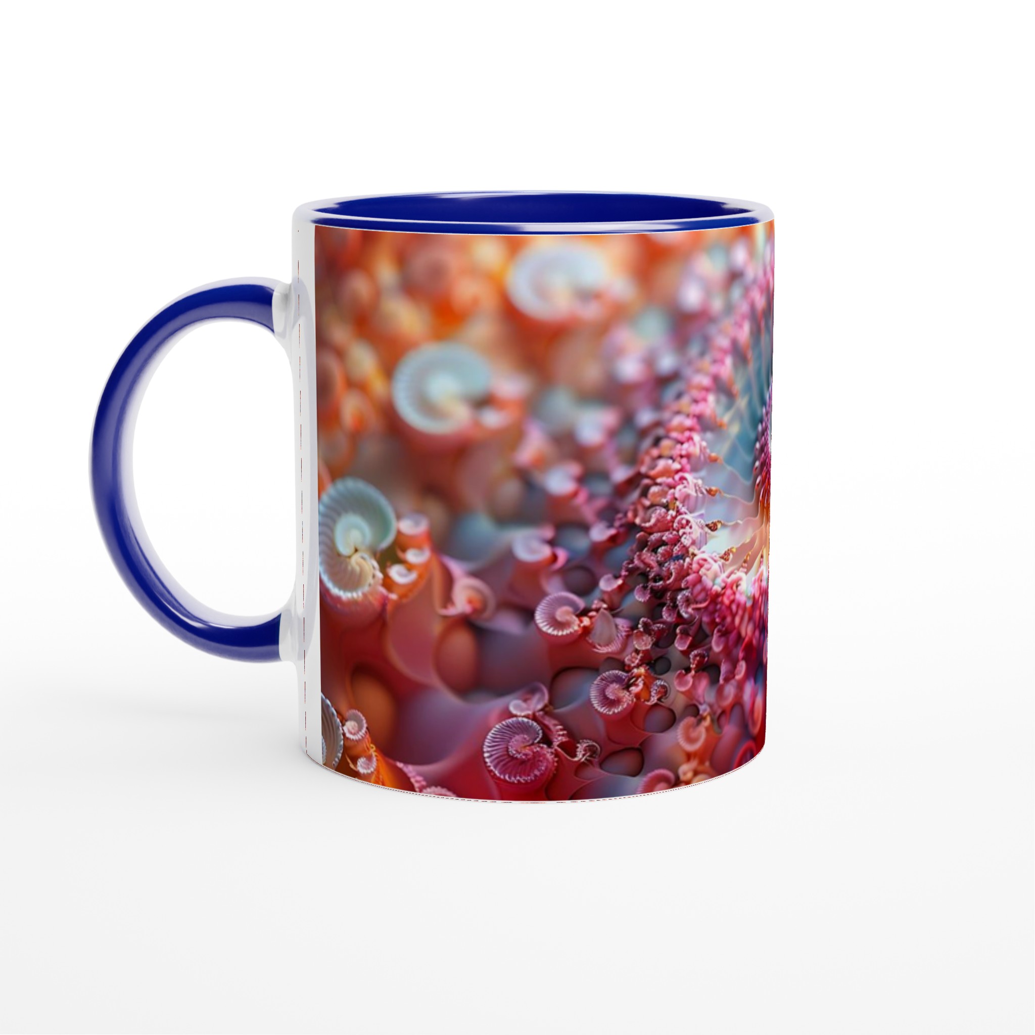 Abstrakt Spiral Keramikmugg - Livfull Rosa och Orange Konstnärlig Design, 11oz 2 409f0efd-3ac9-46d1-827d-1cb57c39f219
