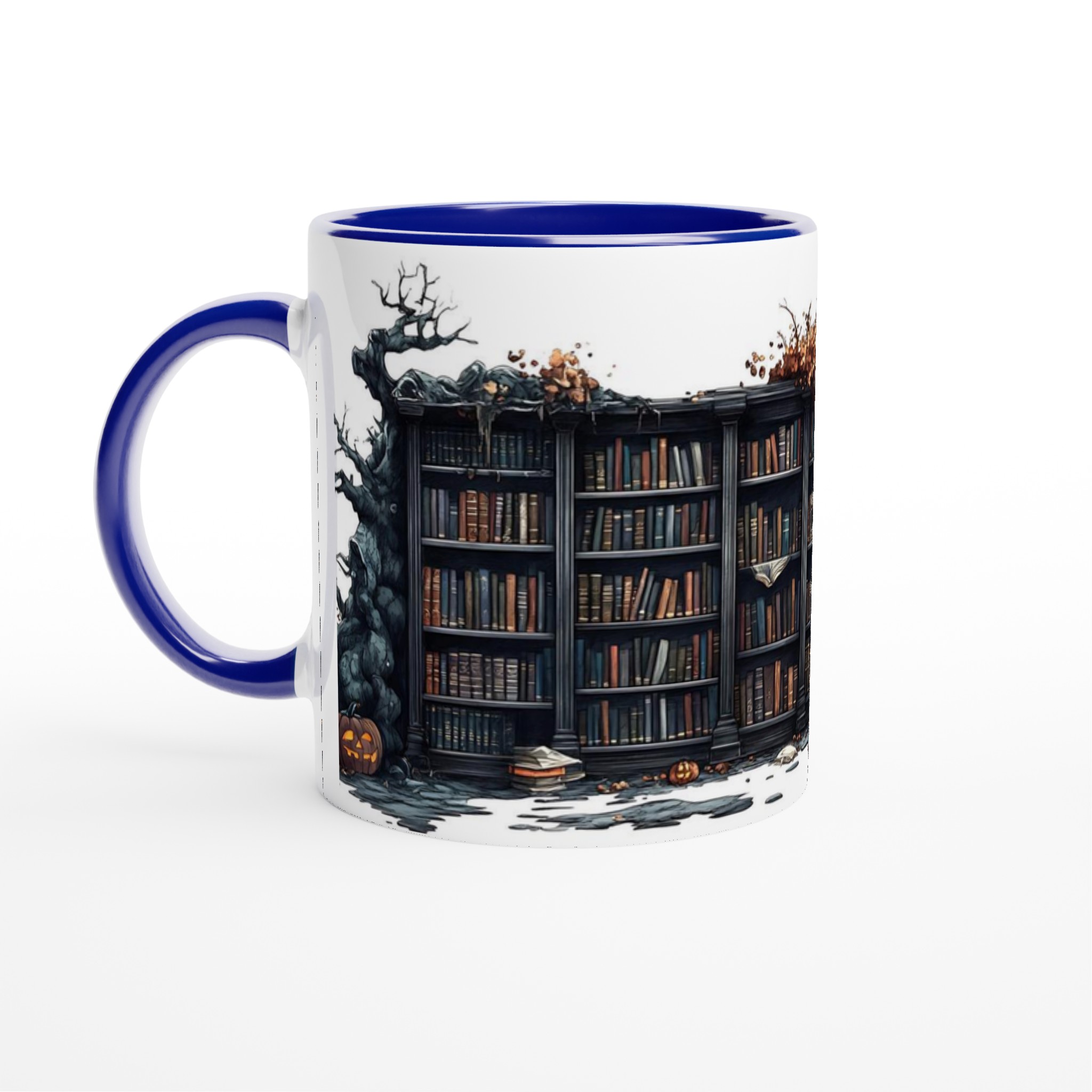 Mystisk Bibliotek Halloween Mugg – 11 oz Keramikmugg för Skrämmande Goda Drycker 2 40bd4f01-4b16-4e1d-95a6-45d517957dd2