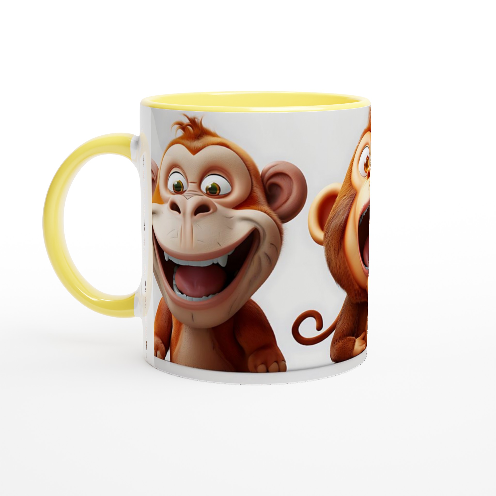 Glada Apor Keramikmugg - 11oz Rolig Kaffekopp med Uttrycksfull Design i 7 Färger 3 41094abf-69aa-4ac1-bf14-03fdf04304a4
