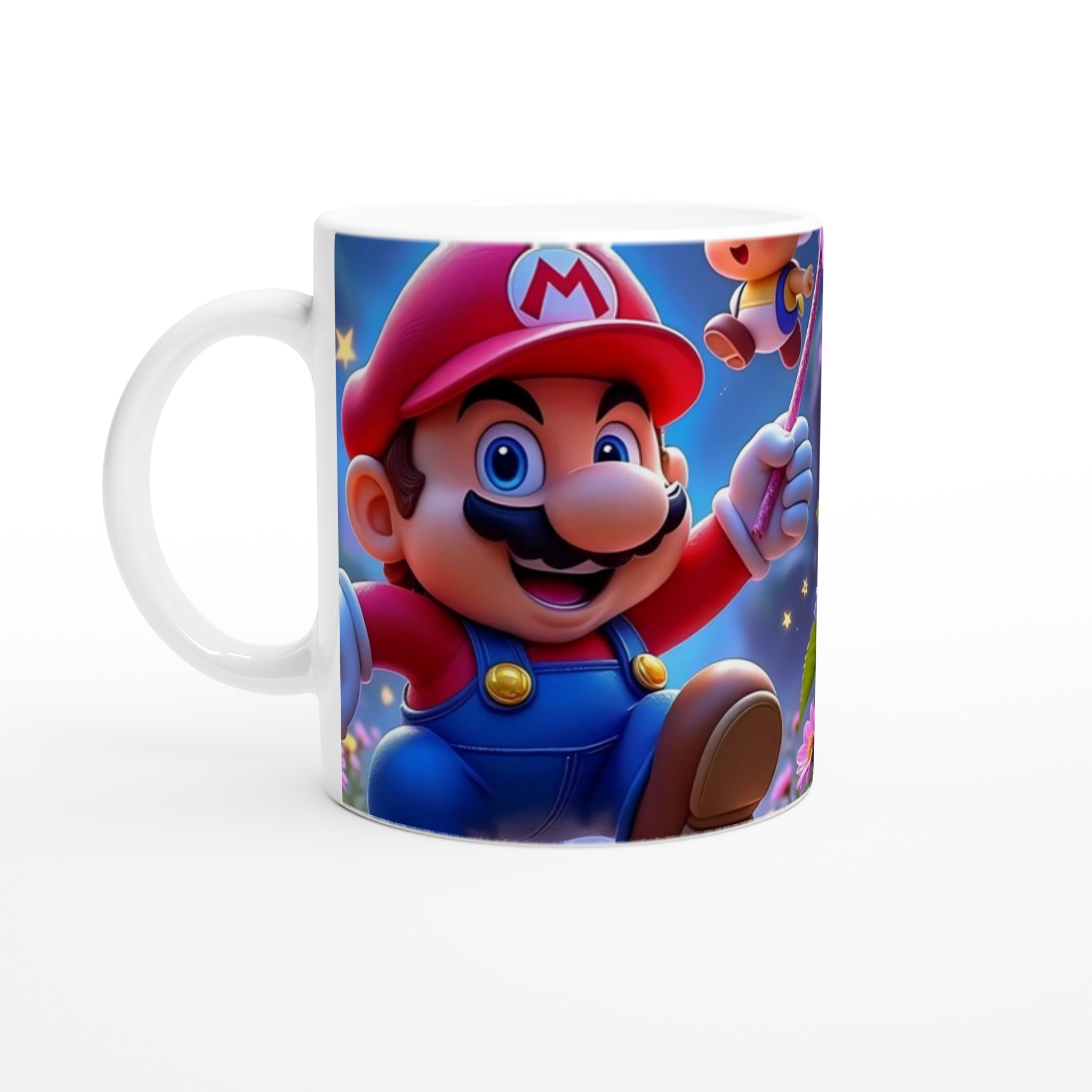 Vit 11oz keramisk mugg med färgstarkt och lekfullt Super Mario-motiv – välj din favoritfärg 1 411bfb39-e478-4089-8a5d-cc6281bd2cc0