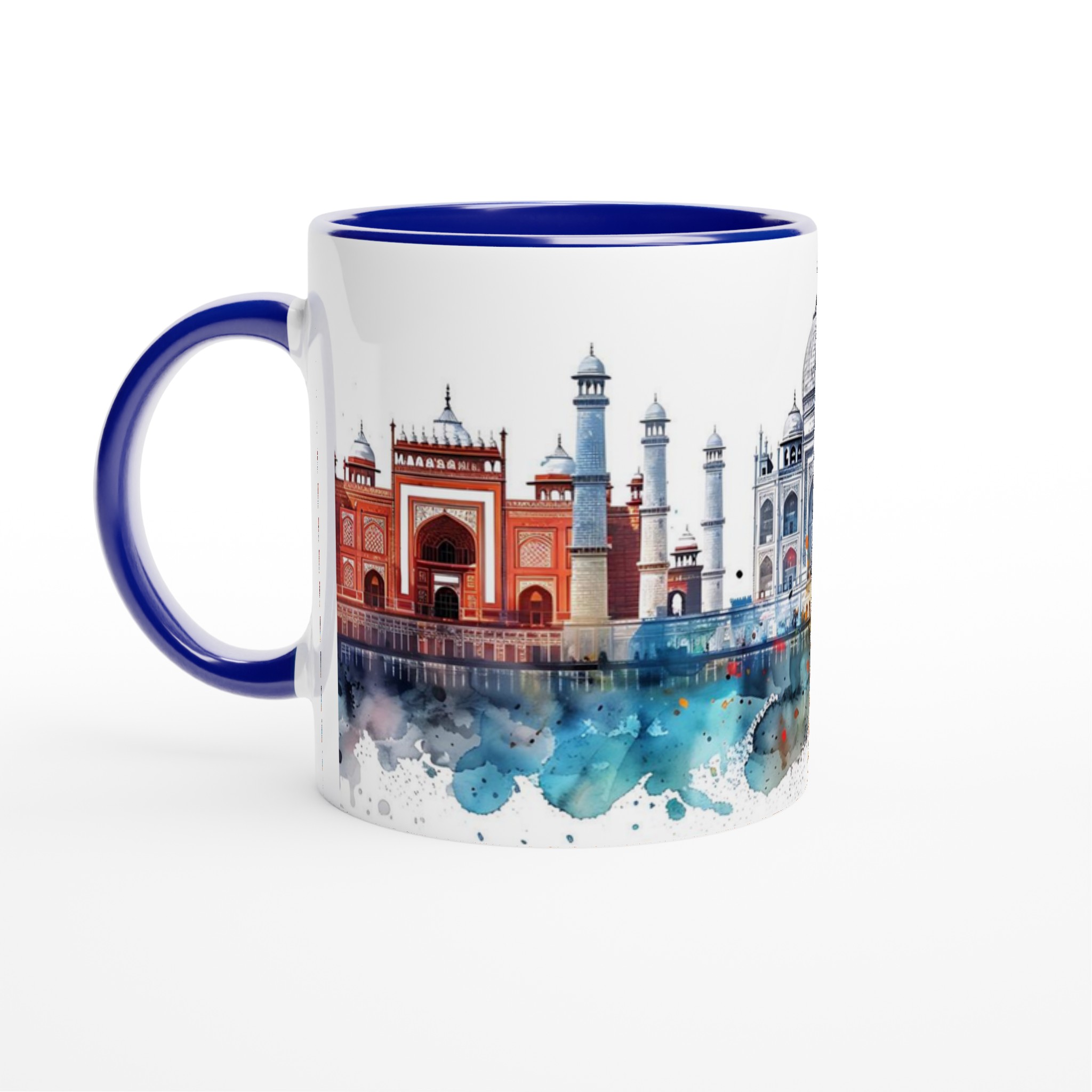 Magisk Taj Mahal Akvarellmugg – 11 oz Keramikmugg i ditt val av sju livfulla färger 2 4154dd12-bb14-4014-a59b-b9bac692721c