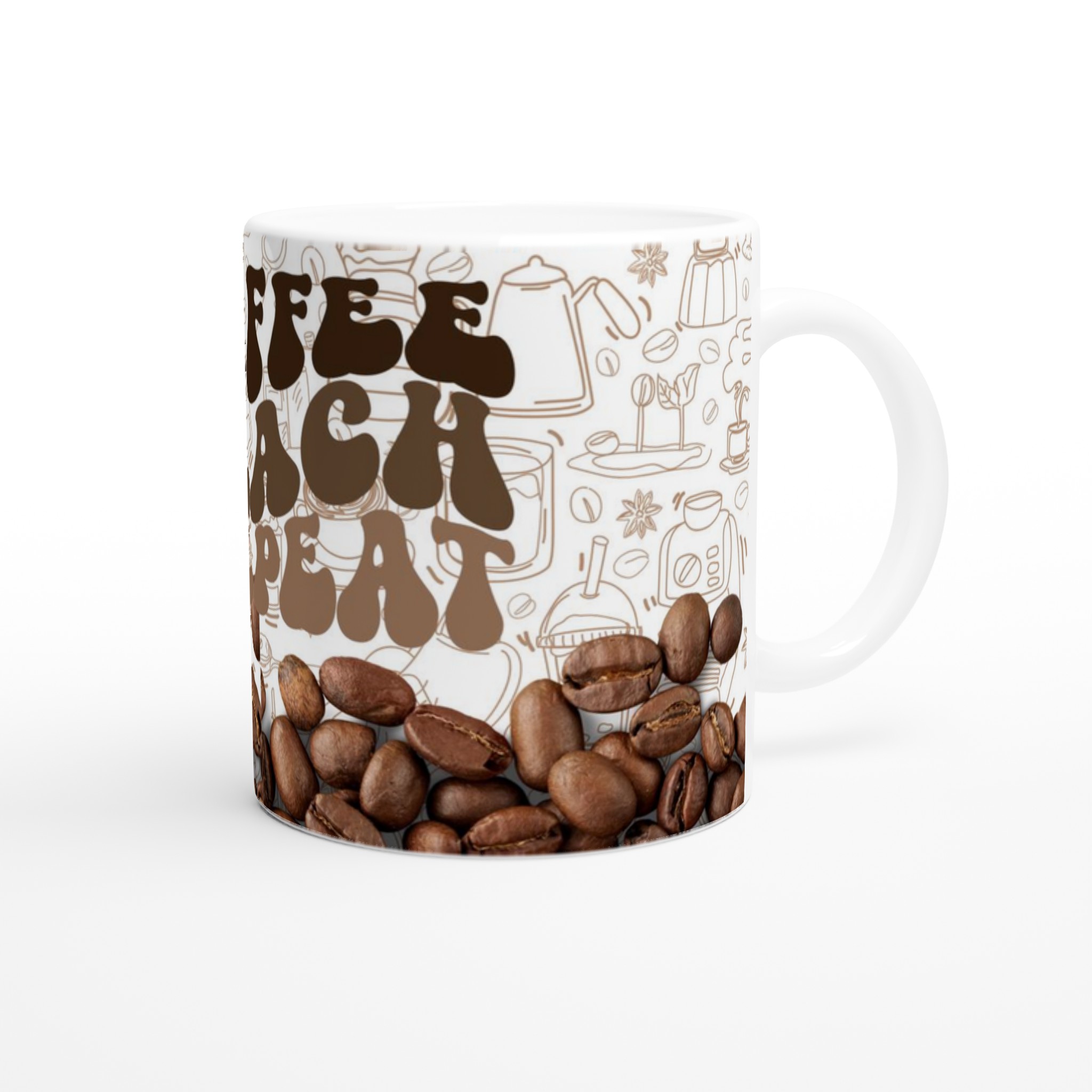 Kaffemugg 'Coffee Teach Repeat' – Inspirerande Lärarmugg i Keramik för Kaffefantasten 9 415d0105-f04c-4c01-8c50-3beb028a1327