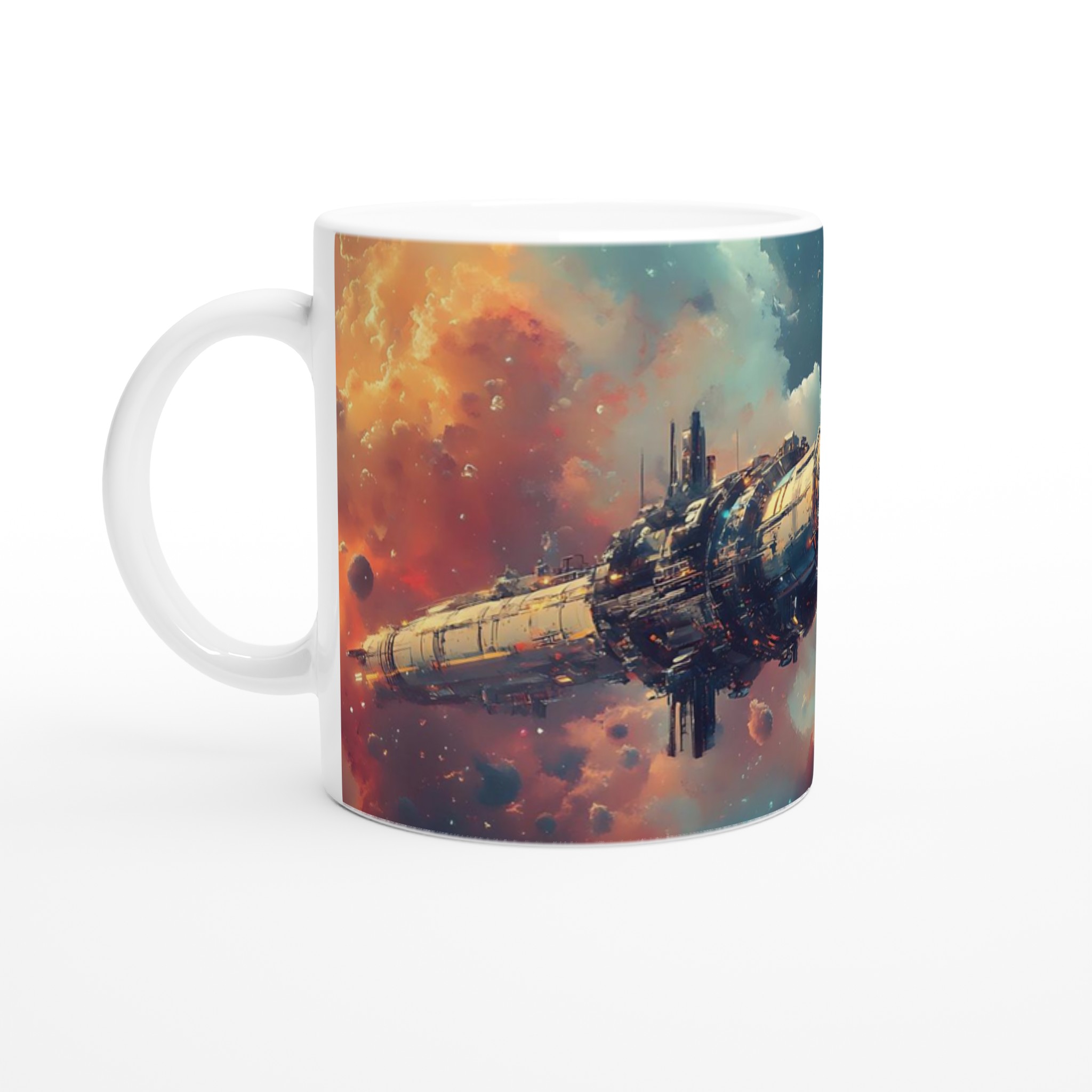Kosmisk Färd Keramikmugg - 11oz Galaktisk Rymdskeppsdesign i Livfulla Färger 1 41986a1e-02c3-4c42-8b44-de48391abc26