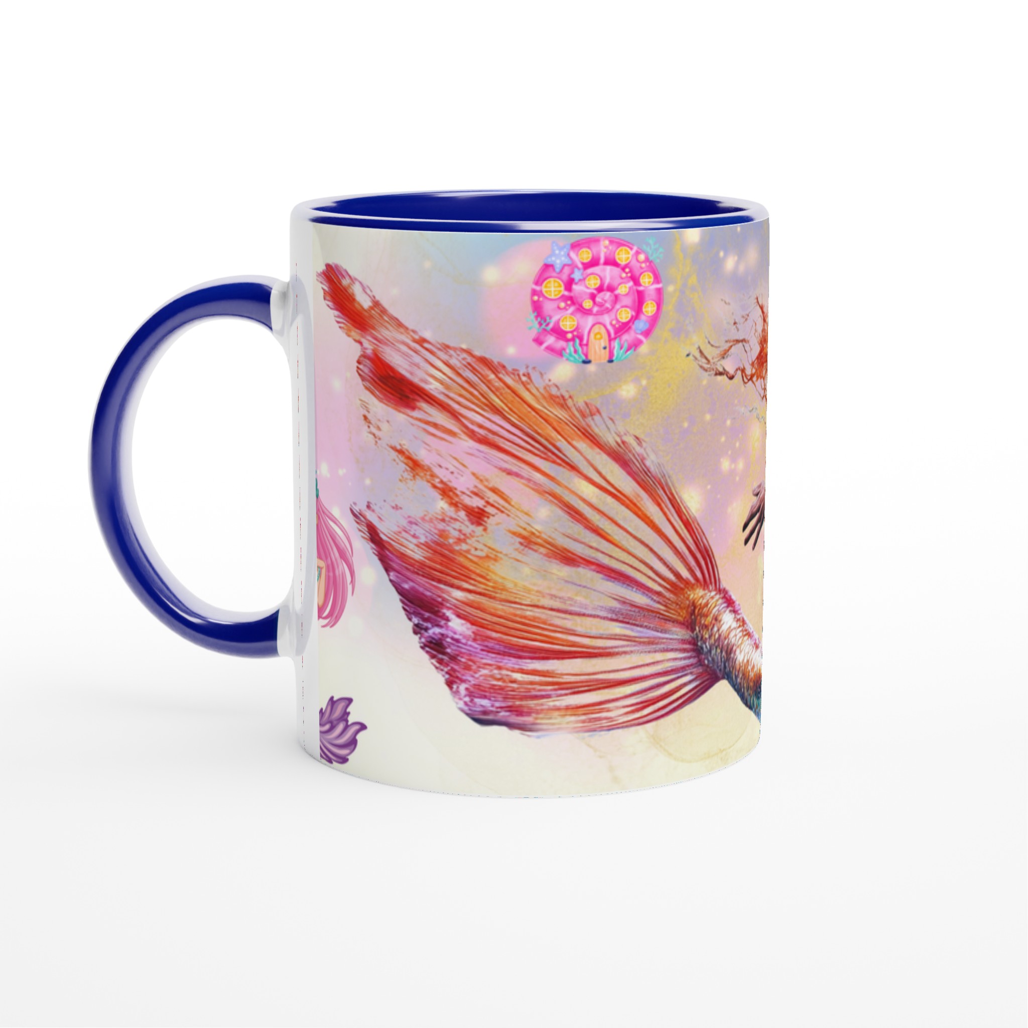 Vacker Keramikmugg med Sagolik Sjöjungfrustil i Flera Levande Färger – 11oz 2 41abfb3f-41e2-4be3-8ff2-507e8d4600d7