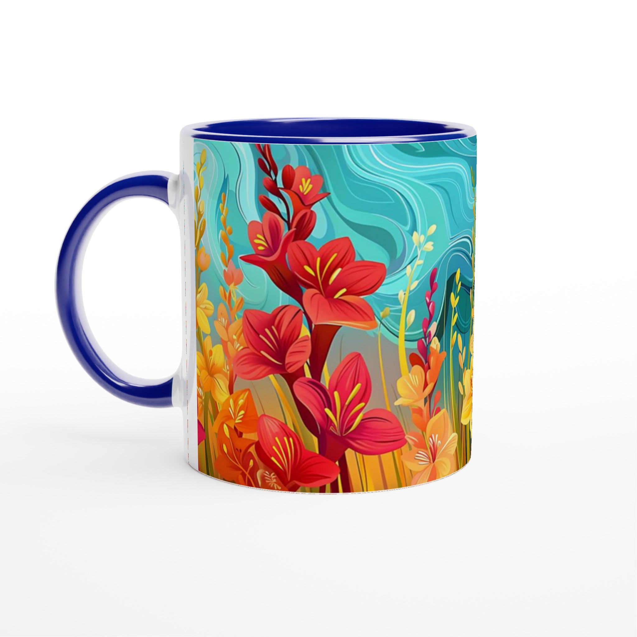 Färgsprakande Blomstermugg – Välj din favoritfärg för kaffe och te 2 41ac0198-f1d4-45a2-b5bf-98c51646d8c4