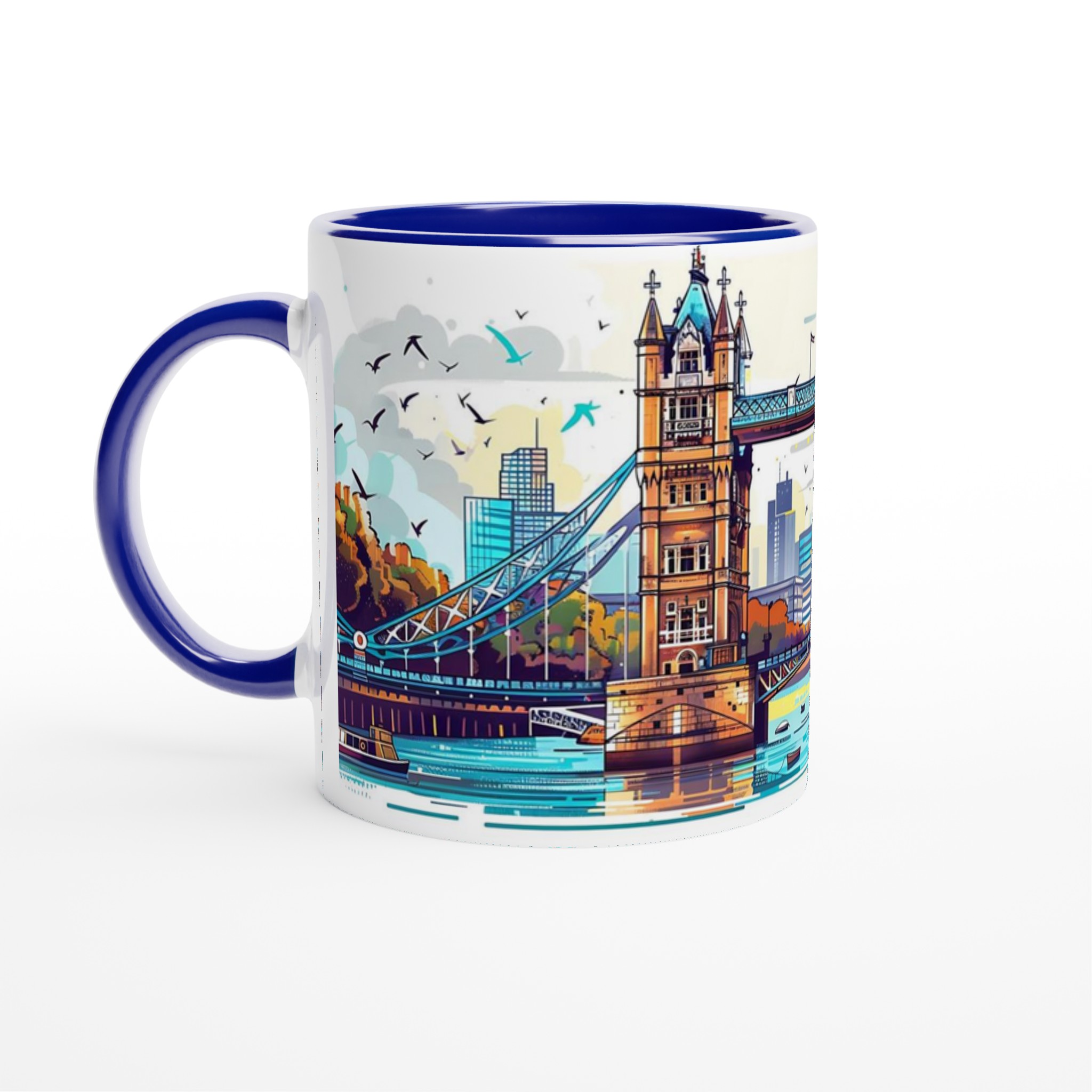 London Bridge Akvarellmugg – Konstnärlig 11oz Keramikmugg i ditt färgval 2 41d08ae8-94dd-4d7b-9225-b40d14a830b5