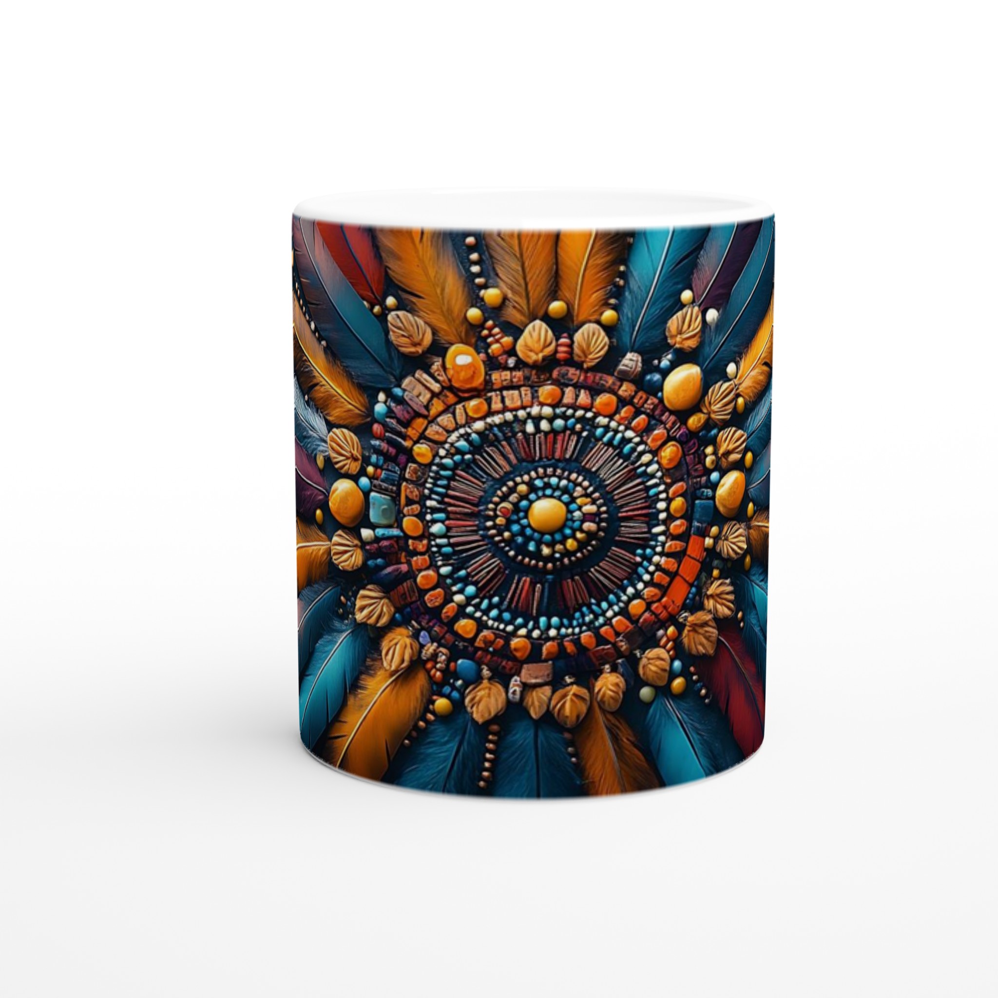 Aztec Inspired 11oz Keramisk Mugg – Konstfull Design i Levande Färger 8 4226f856-9e01-4823-9616-547dc47b116e