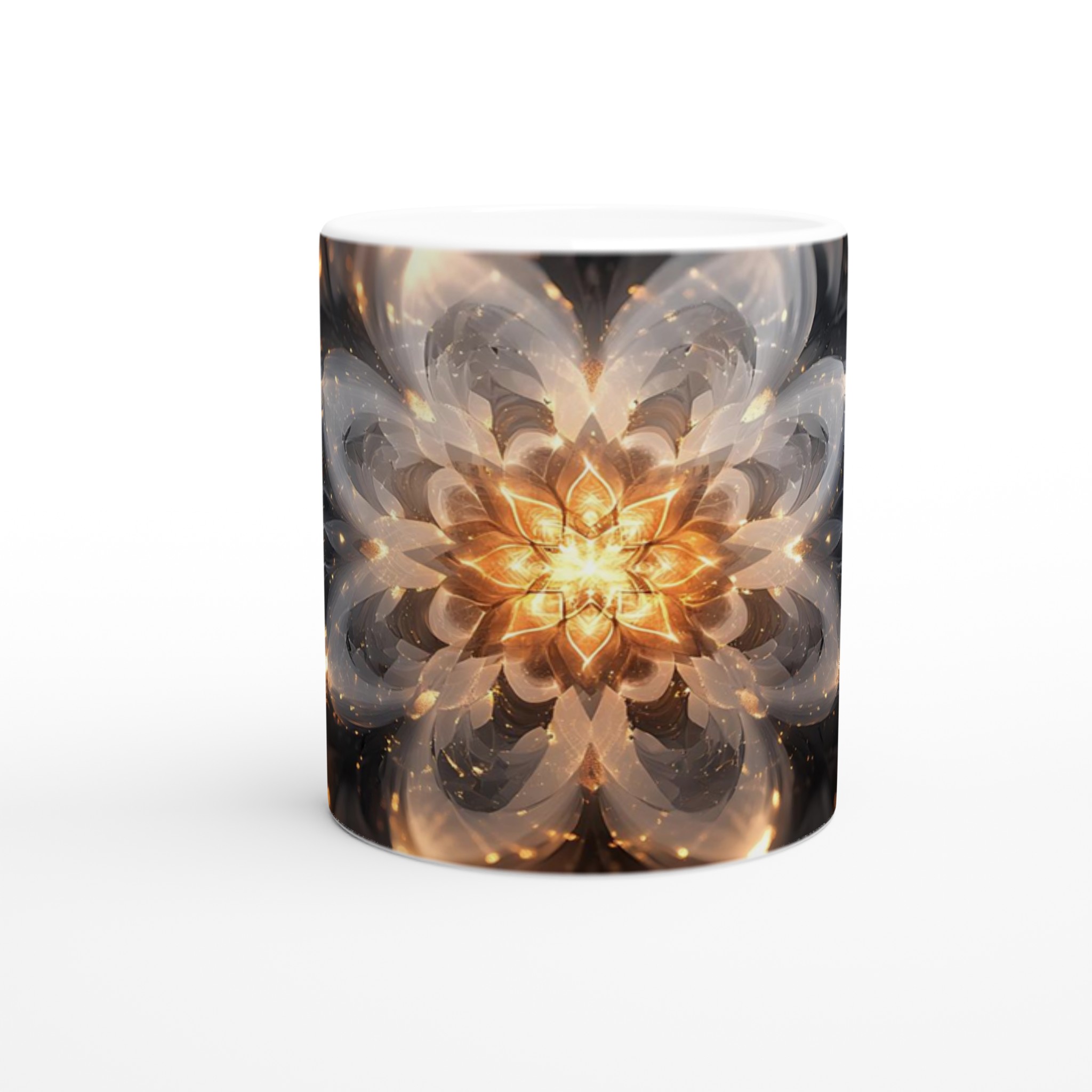 Abstrakt Gyllene Blomma 11oz Keramisk Mugg – Lysande Design för Din Favoritdryck 8 422e2880-f983-4776-ba94-d66cce632ca6