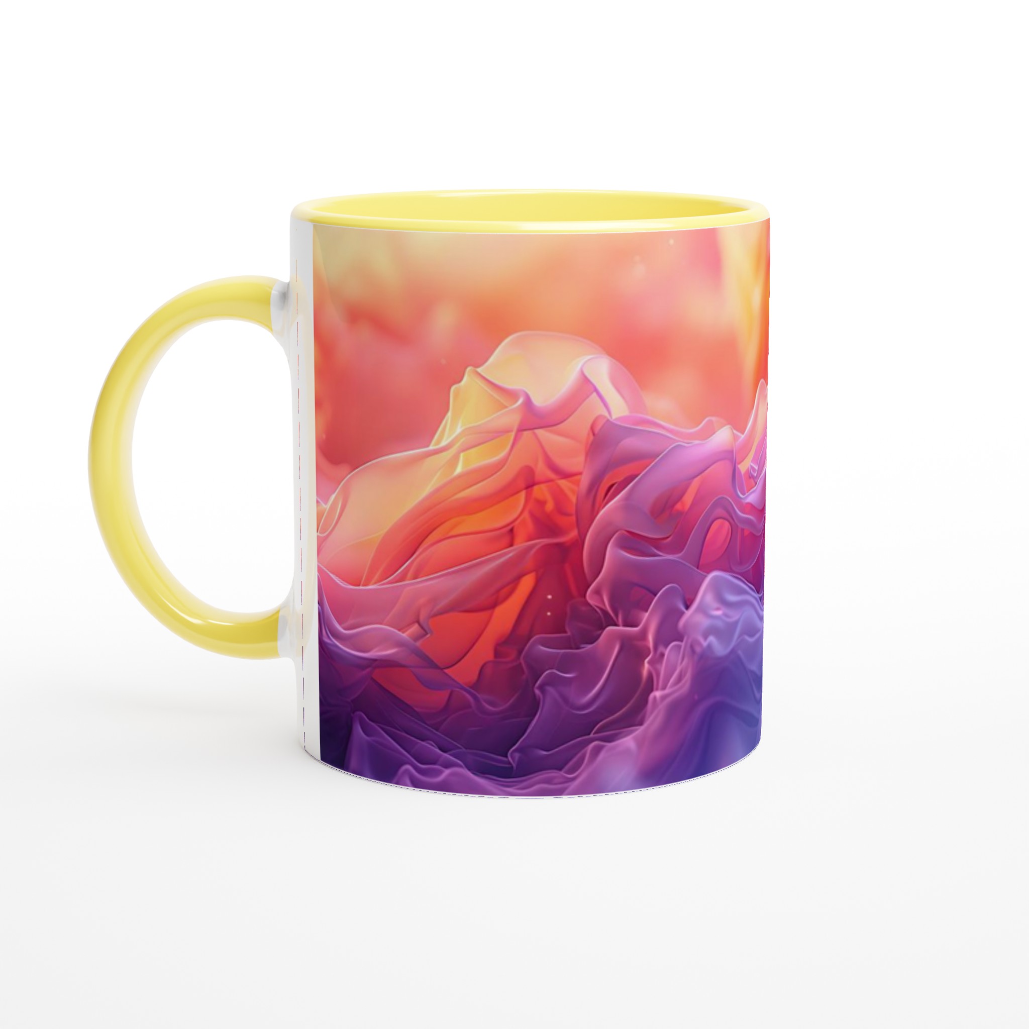 Abstrakt Färgprakt 11oz Keramisk Mugg – Drick med Stil i Varmrosa & Lila Nyanser 3 424d7a5a-2cb3-4849-81cd-de23b859590b