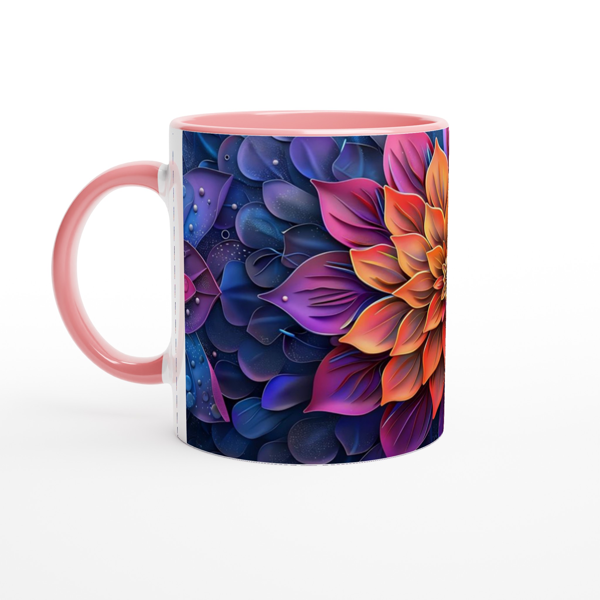 Abstrakt Mandala Blommig Keramikmugg – Vibrerande Färgstark 11oz Kaffemugg 6 424e2806-723c-4ca8-bf21-a8792d0e8bde