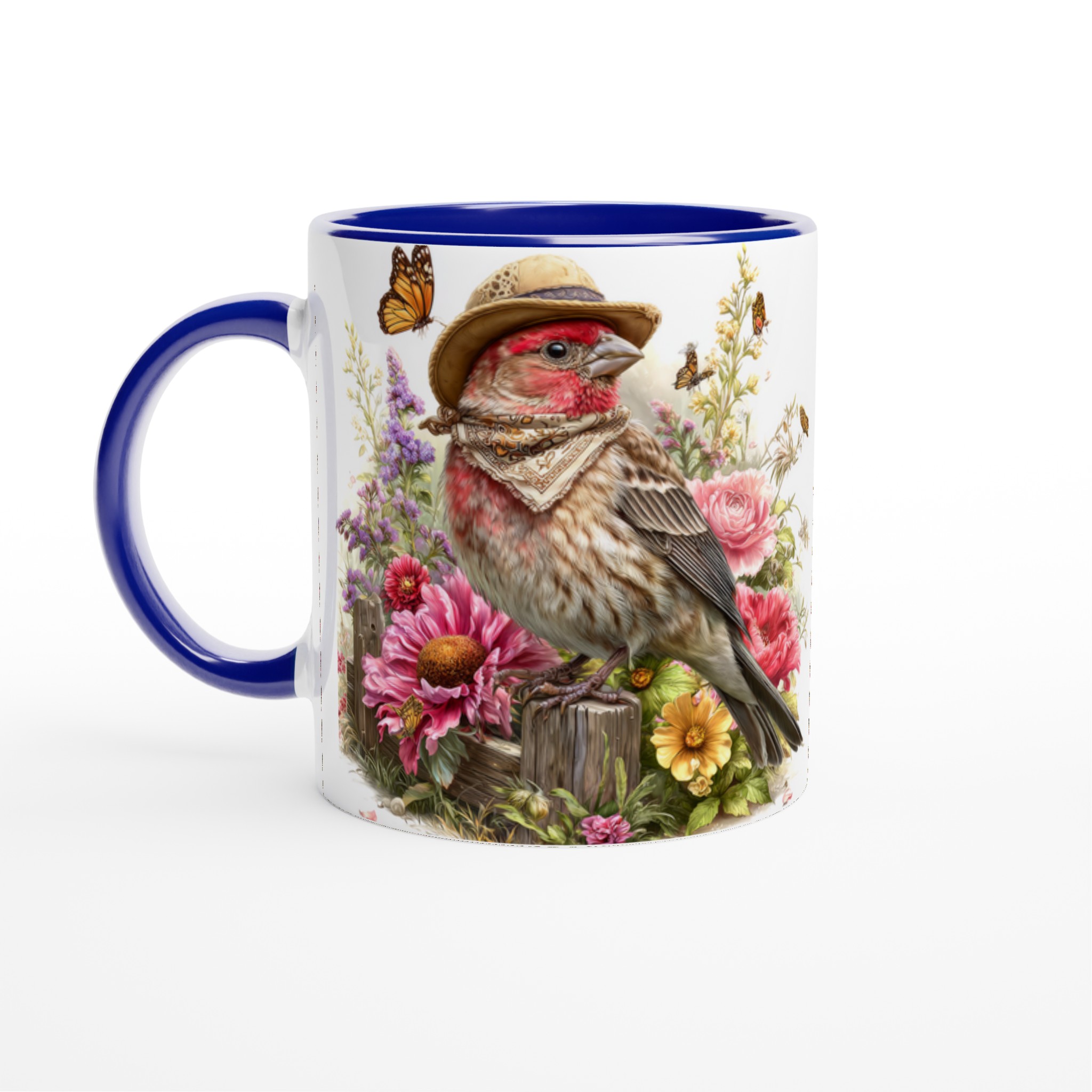 Charmig 11oz keramisk mugg med fågel i hatt – välj din favoritfärg! 2 4266d4d1-4808-4327-bb1b-6f2d320e6488