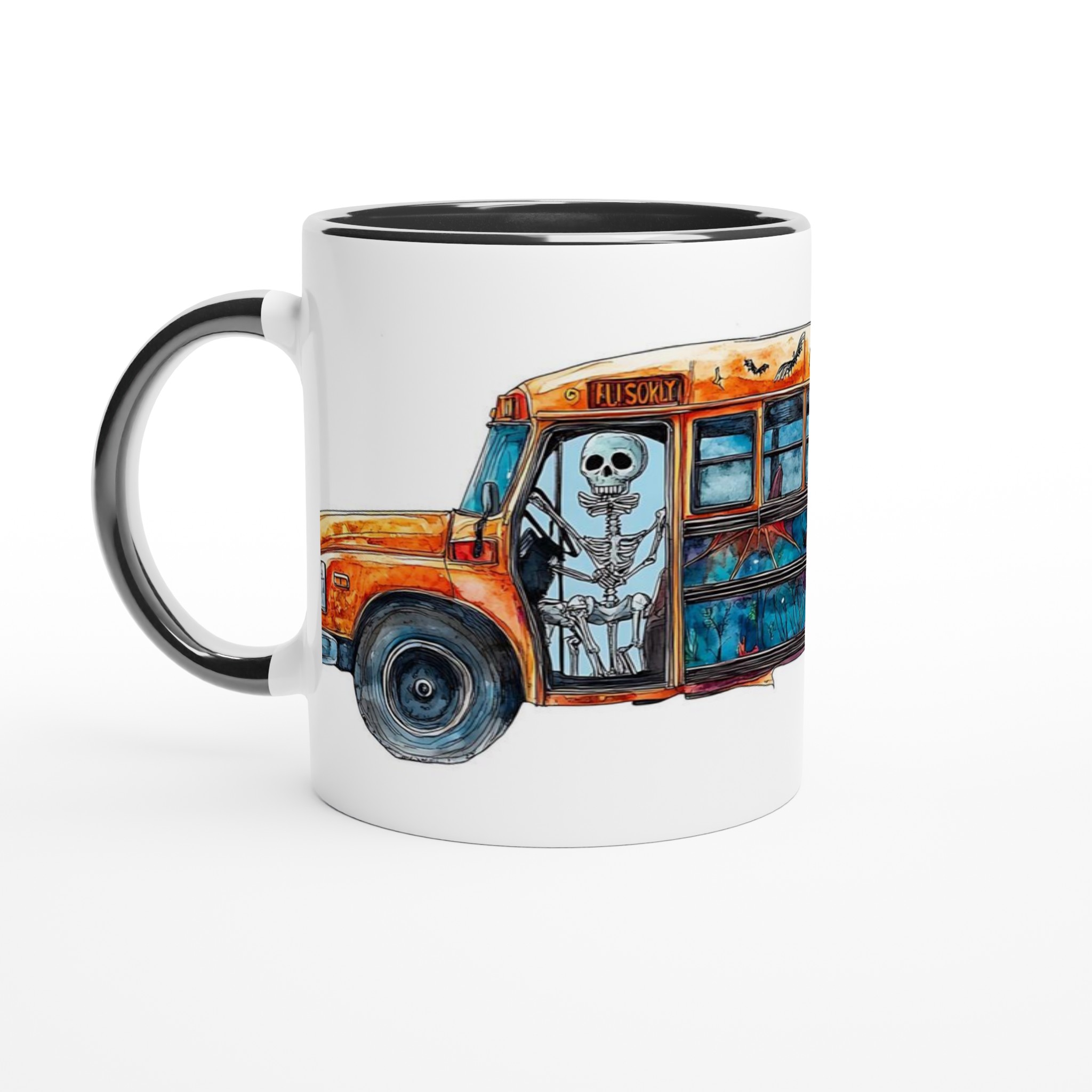 Spooky Skolbuss Halloween Mugg – Vit 11oz Keramikmugg för Skrämmande Goda Drycker 4 426a7849-ecd6-4305-adaf-87c878e108a7