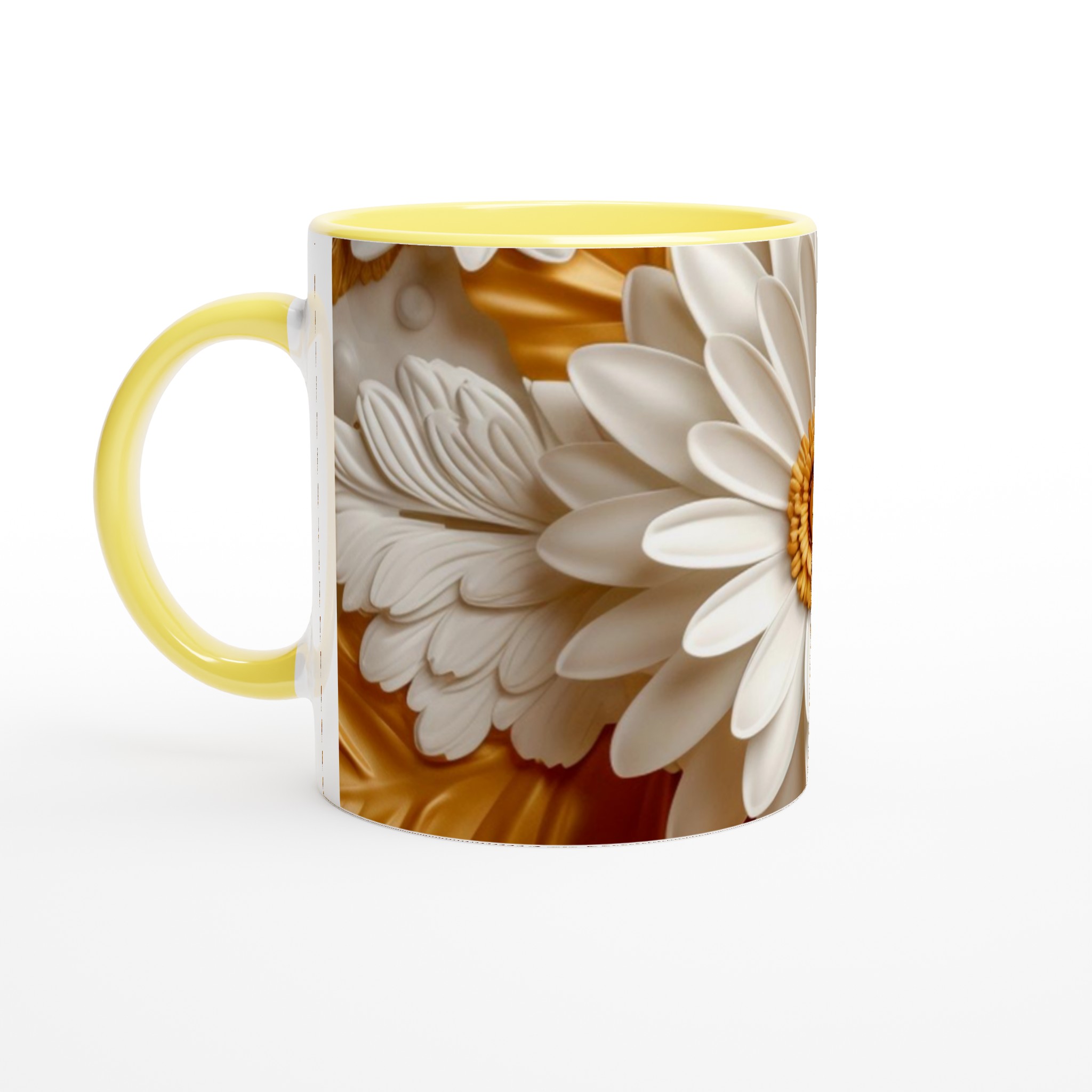 Elegant Vit 11oz Keramisk Mugg med Gyllene Blommotiv – Välj Din Favoritfärg 3 426cdfff-7f11-4c16-9c47-ef4f95d7b617