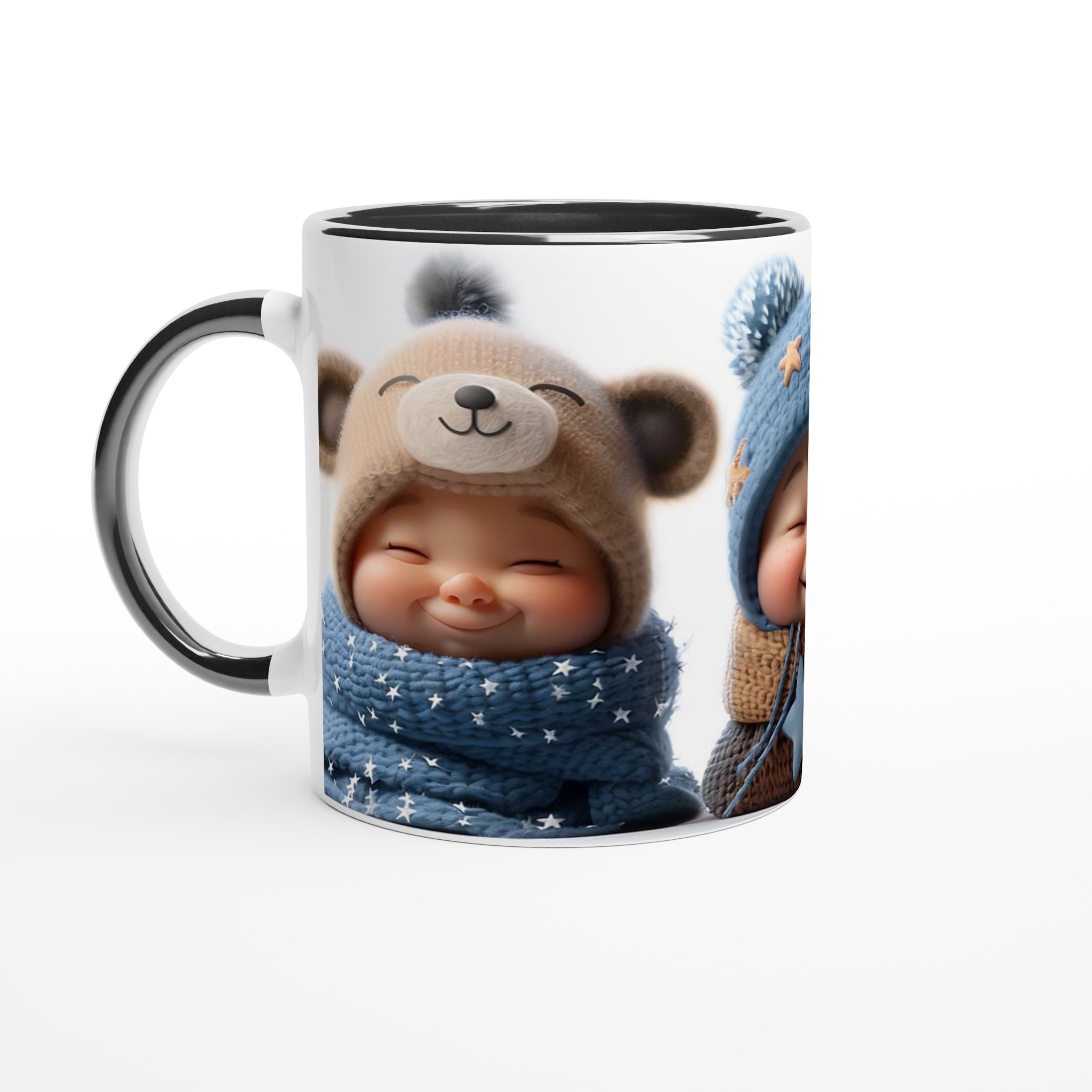 Mysig Vinterglädje Mugg – Gulliga Babyansikten i Varma Färger – 11oz Keramisk Mugg för Kaffe & Te 5 428f9e06-e872-42bb-910f-96be4505fbbf