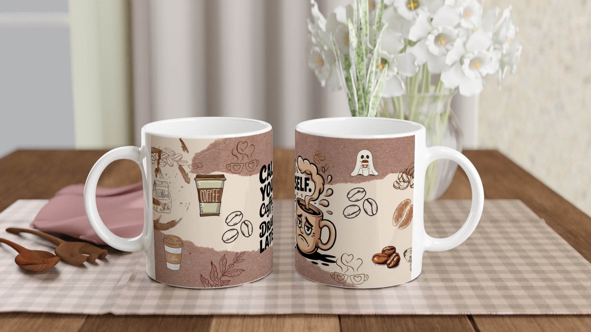 Humoristisk Vit 11oz Keramisk Mugg med Kaffedrama & Kaffeälskartema – Välj din Färg! 10 42a0baca-2e67-49ad-8028-6e42a30b564a
