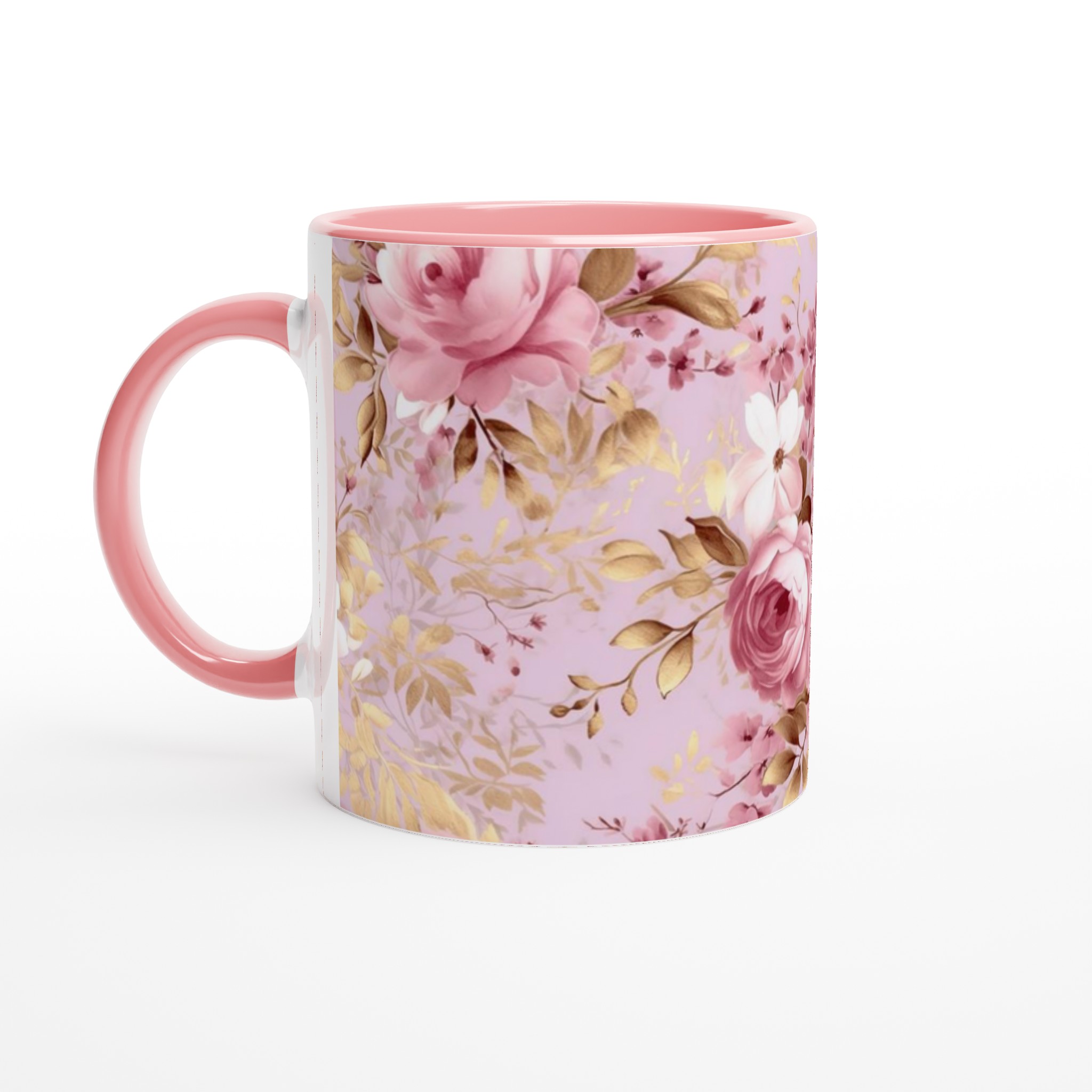 Elegant Vit 11oz Keramisk Mugg med Rosig Blommig Design – Välj Bland Färgstarka Keramiska Nyanser 6 42aa490a-4659-4b44-ba97-456e48d9ecfe