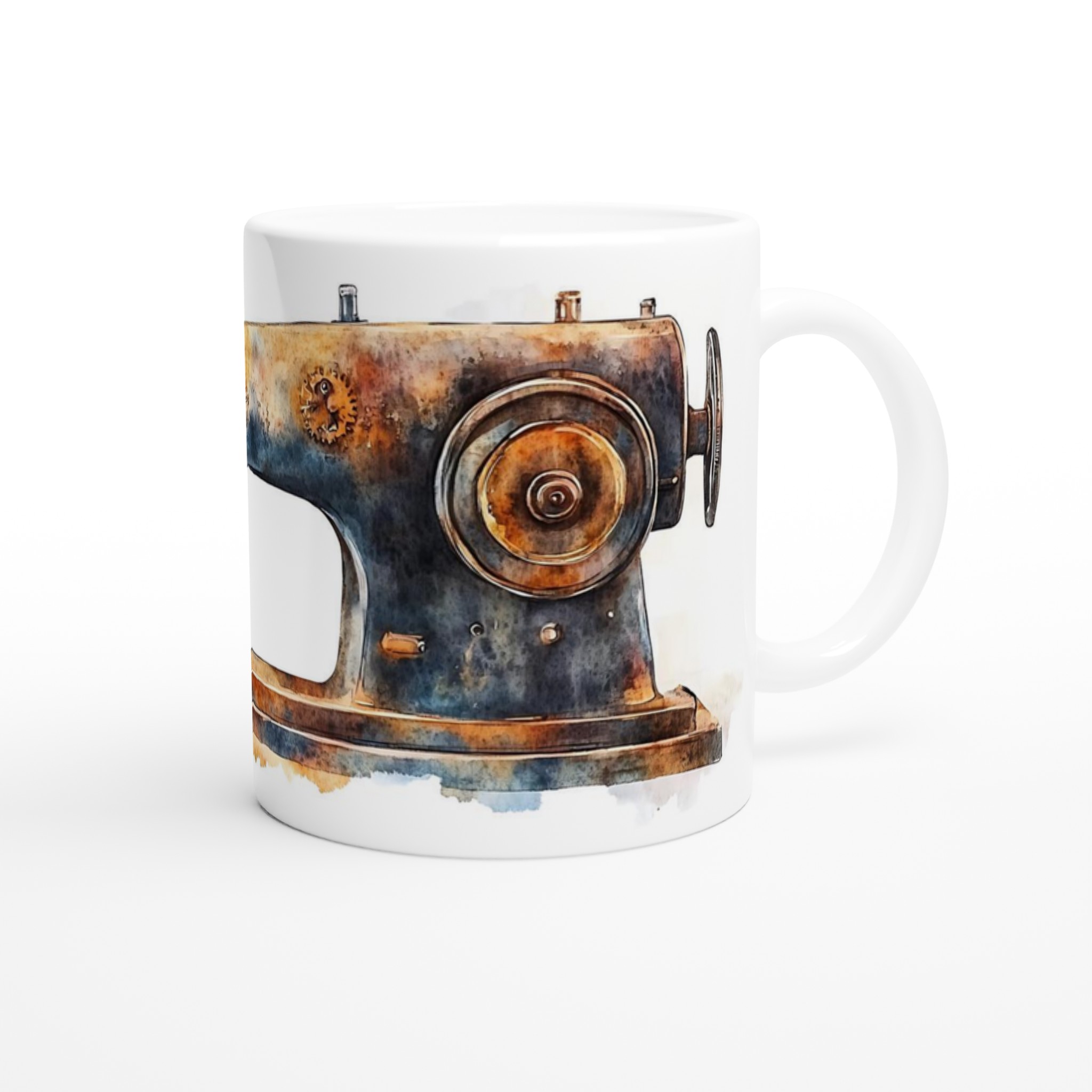Vit 11oz keramisk mugg med vintage industrikänsla – välj bland sju livfulla färger 9 42c63286-1f75-4de5-bd42-abb7abc06462