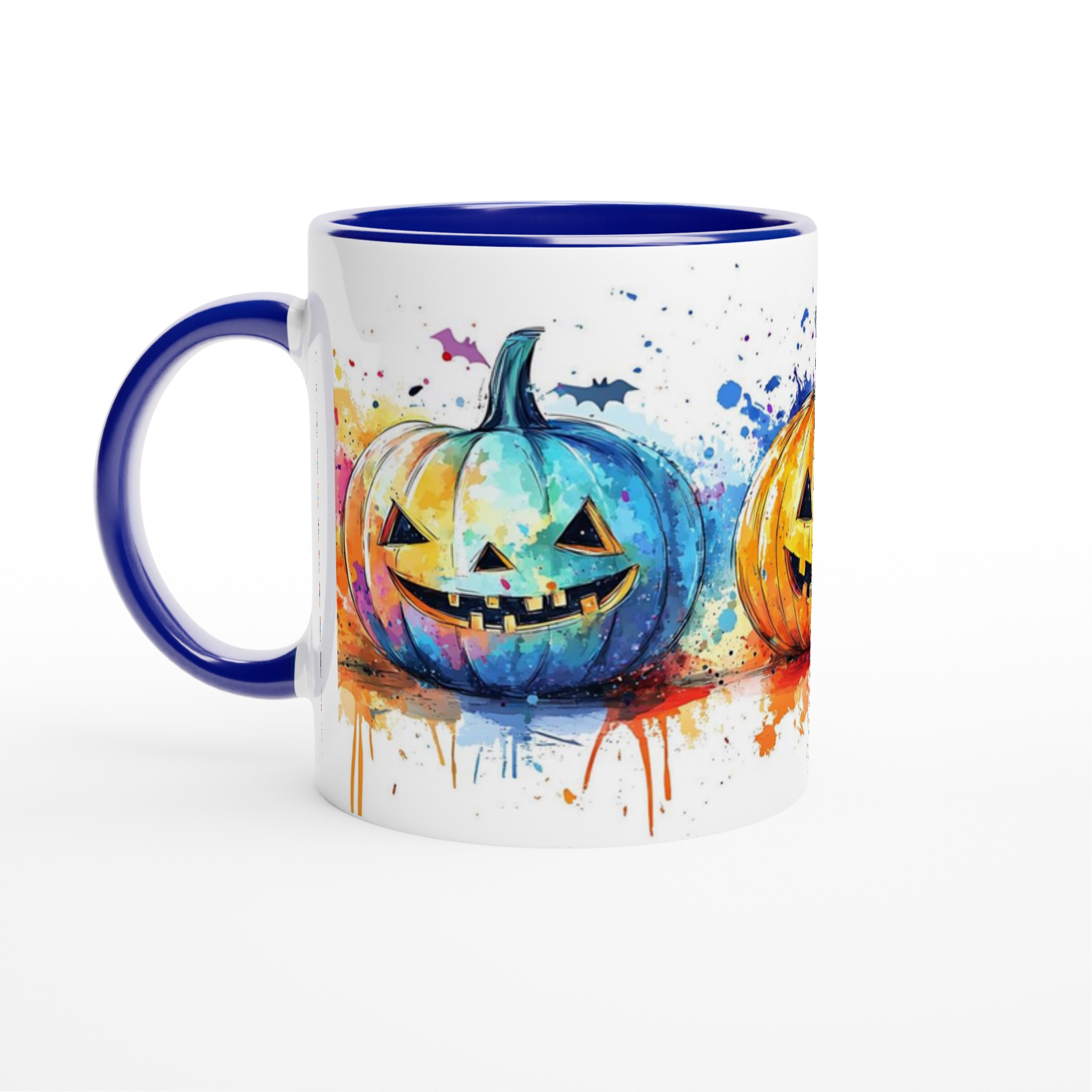 Färgsprakande Halloween-Mugg – Lekfull Jack-o'-Lantern i Akvarellstil, Välj bland 7 Livfulla Färger! 2 42c9133a-80e2-4235-82de-6abae0ed9963