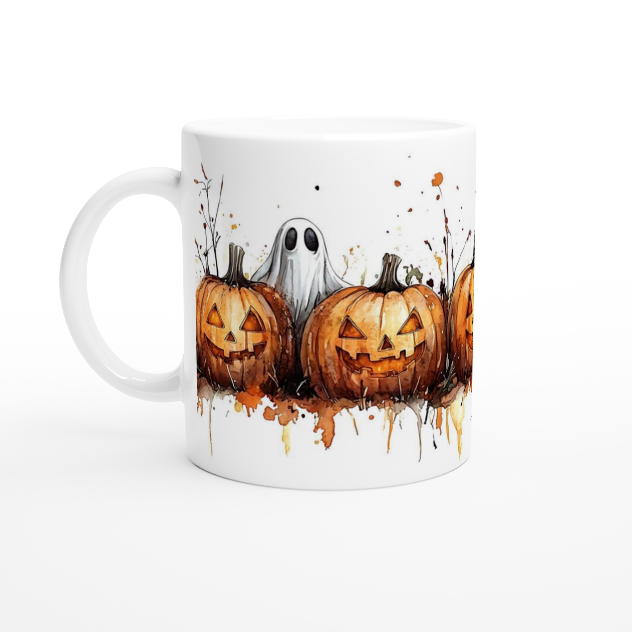 Bus eller Godis! Halloweenpumpa & Spöke - 11oz Keramisk Mugg 1 430ae766-2425-4369-b352-e507565313c7