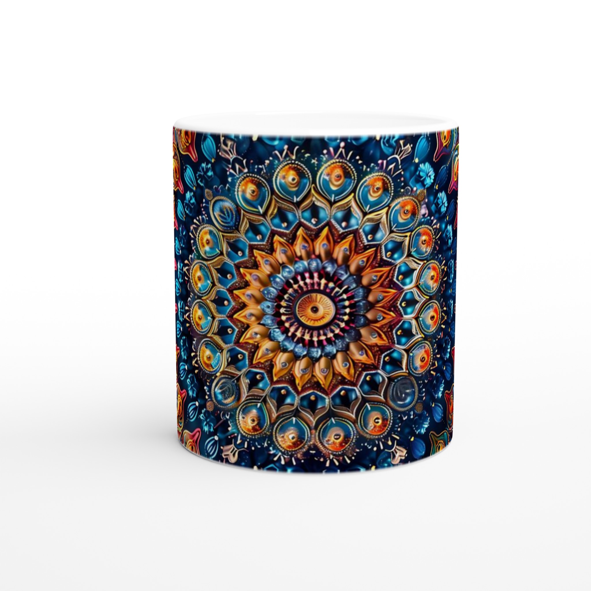 Kosmisk Mandala Keramikmugg - 11oz, Levande Design i Valfri Färg 8 43175e54-ece9-4e5a-be68-5e4f8cf55203