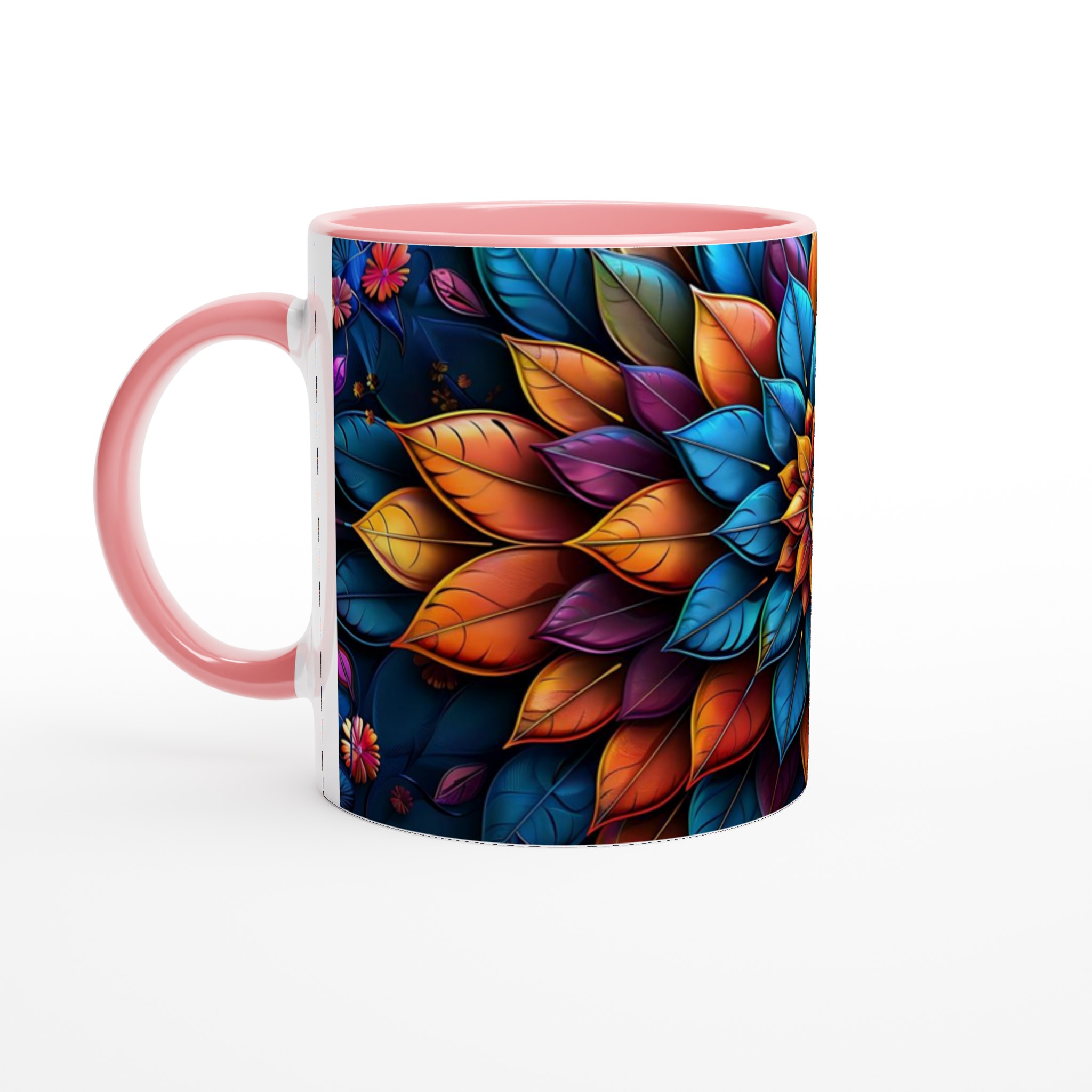 Färgglad Mandala Keramikmugg - 11oz, Välj bland 7 Livfulla Färger 6 4326e38f-b712-4c88-b9f0-e338d784a9a1