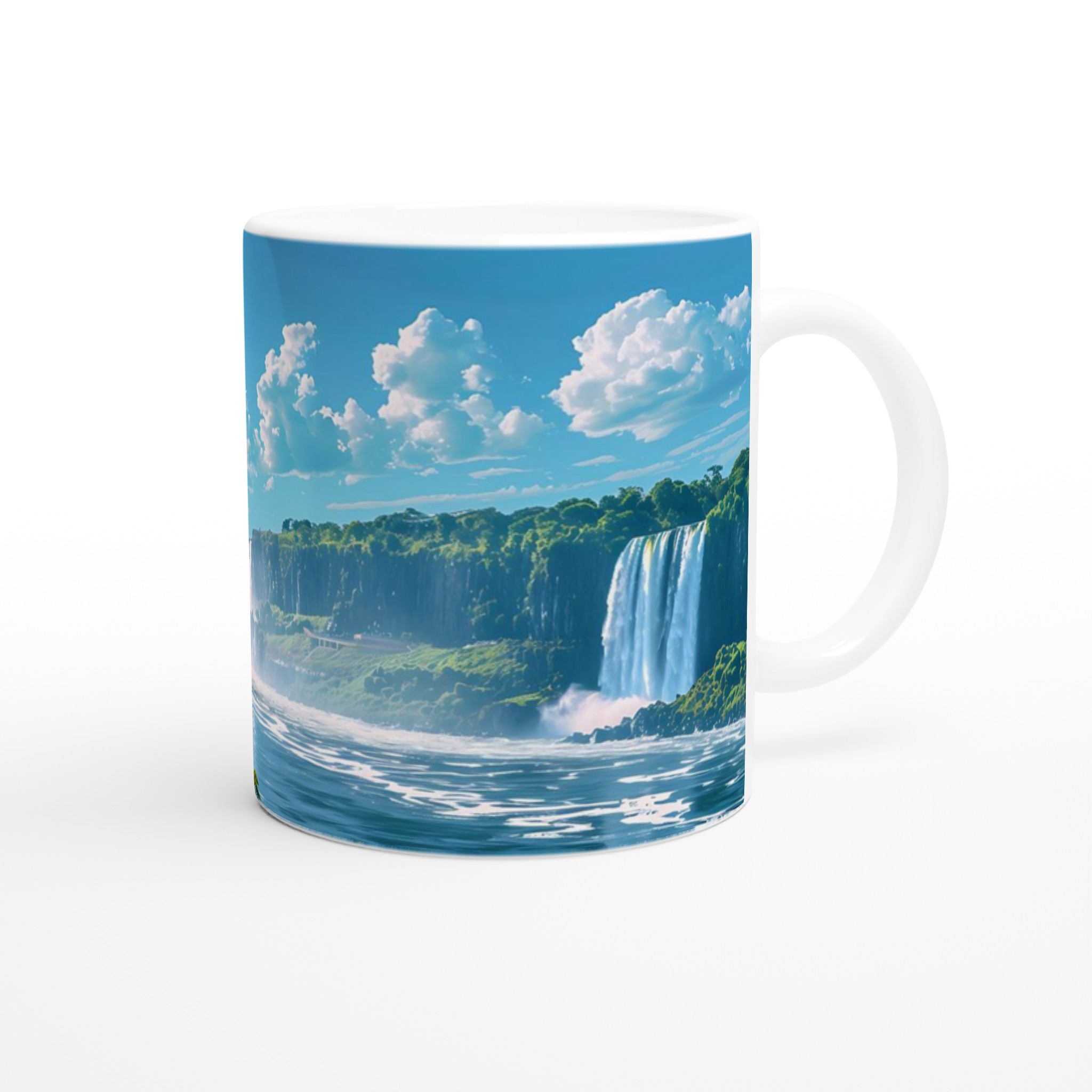 Vattenfallskaskad Mugg - 11oz Keramisk Kaffemugg i ditt val av 7 Livfulla Färger 9 4341babc-8d57-415f-9ca7-47e1b701c61e